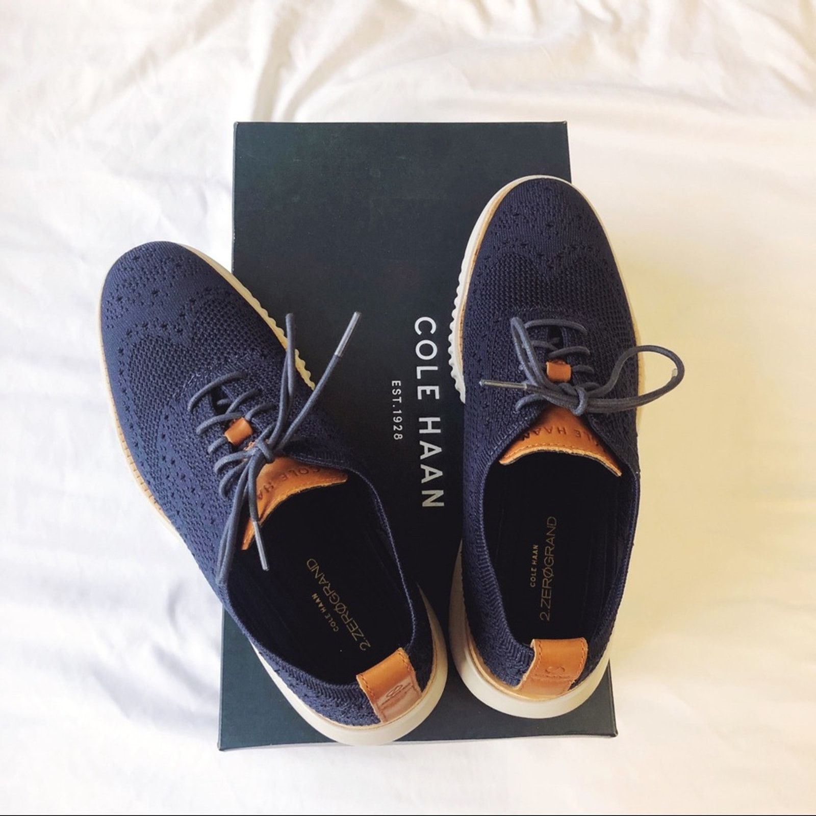 Cole Haan 2.ZERØGRAND Men’s Blue & Gray Wingtip Oxford