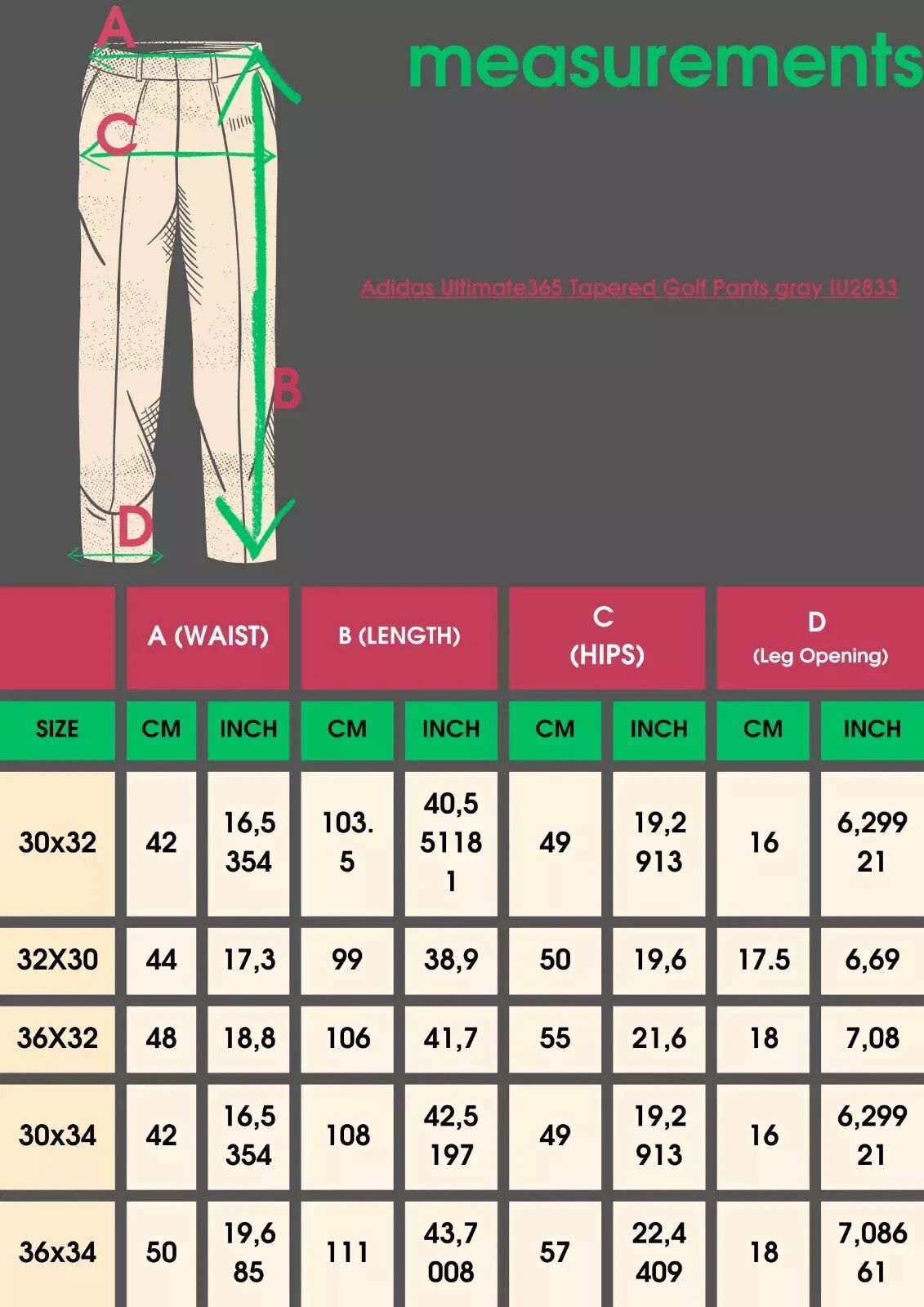 Adidas Adidas Ultimate365 Tapered Golf Pants gray IU2833 RETAIL 90$ Size US 30 / EU 46 - 5 Thumbnail