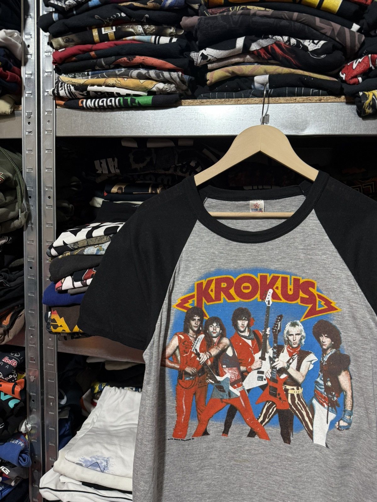 Vintage Vintage 1984 Krokus Live In Europe Tour 1985 Rock T-Shirt Size US L / EU 52-54 / 3 - 3 Thumbnail