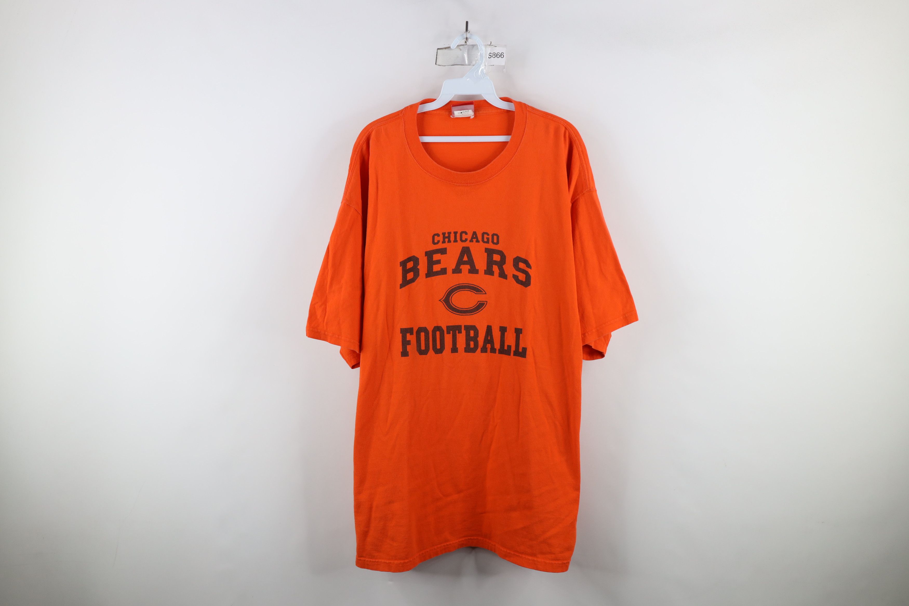 Vintage Vintage Y2K Spell Out Chicago Bears Football T-Shirt Orange Size US XXL / EU 58 / 5 - 1 Thumbnail