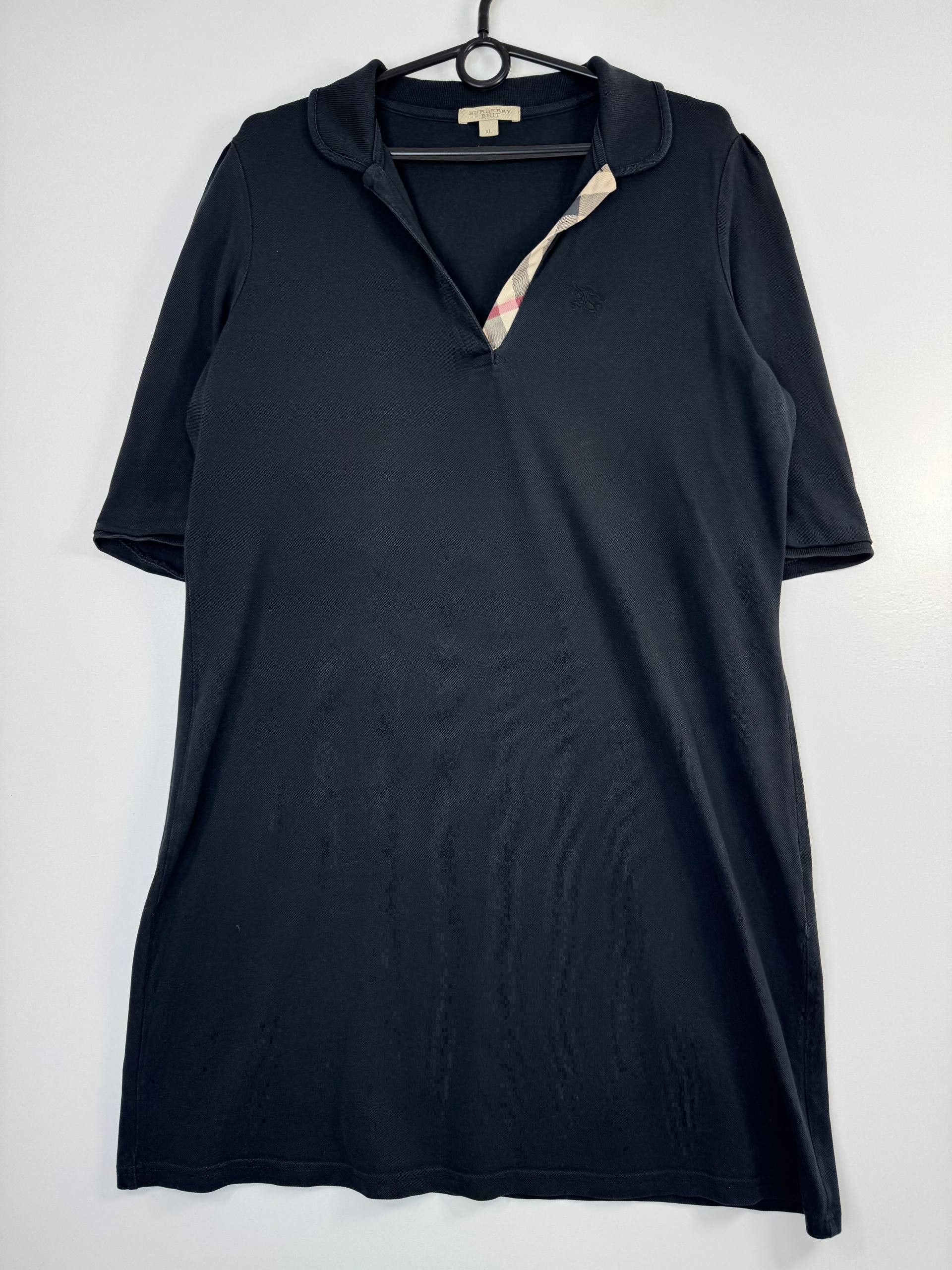 Burberry Burberry Brit Women's Navy Polo Dress Check Trim Size XL Size XL / US 12-14 / IT 48-50 - 1 Thumbnail