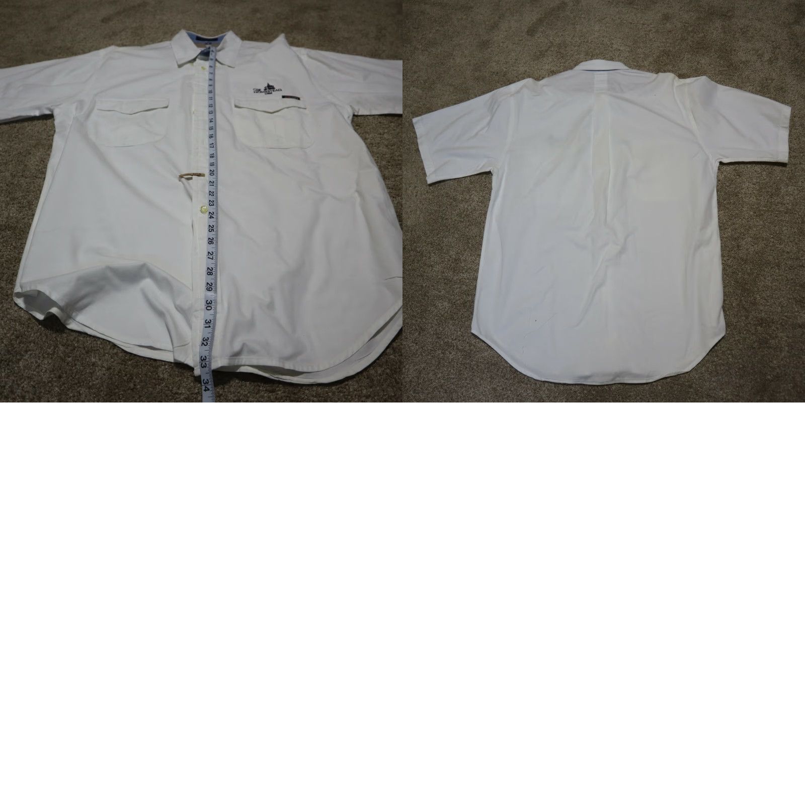 Cutter & Buck VINTAGE HOMESTEAD RESORT Shirt Men XL White Cutter & Buck Button-Up Short Sleeve Mens Shirt 80s? Size US XL / EU 56 / 4 - 8 Thumbnail