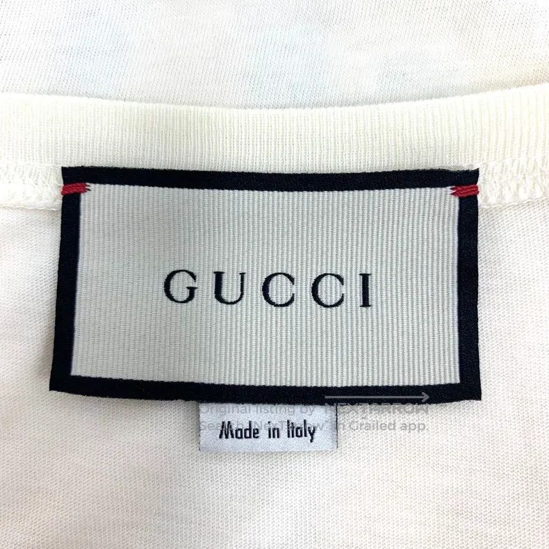 Gucci Gucci Beige love logo letter sequin cotton round-neck shor Size S / US 4 / IT 40 - 5 Thumbnail
