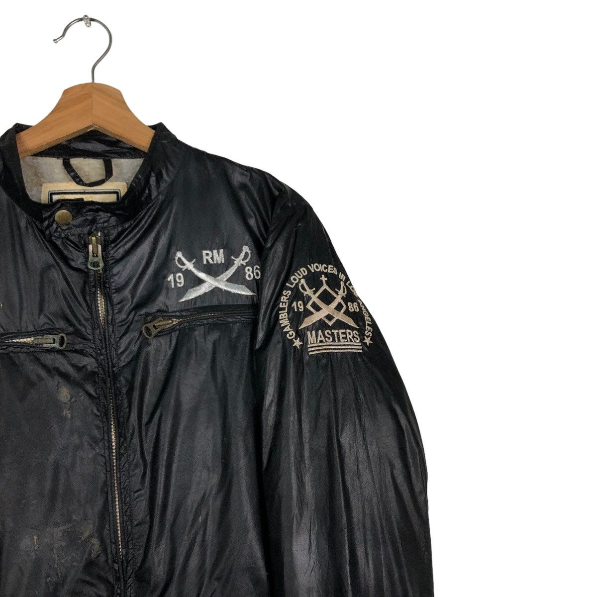 Japanese Brand VINTAGE BIKER JACKET PUNK DESIGN PARACHUTE REALMASTER STEEL Size US M / EU 48-50 / 2 - 4 Thumbnail