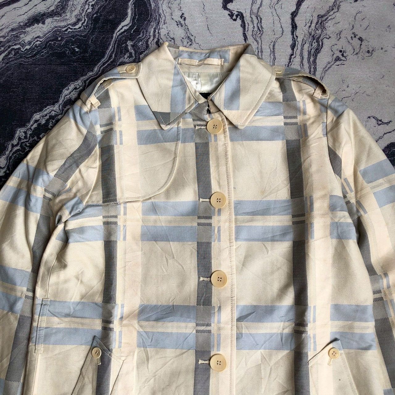 Aquascutum Vintage Aquascutum London Plaid Trench Coat England Size US M / EU 48-50 / 2 - 3 Thumbnail