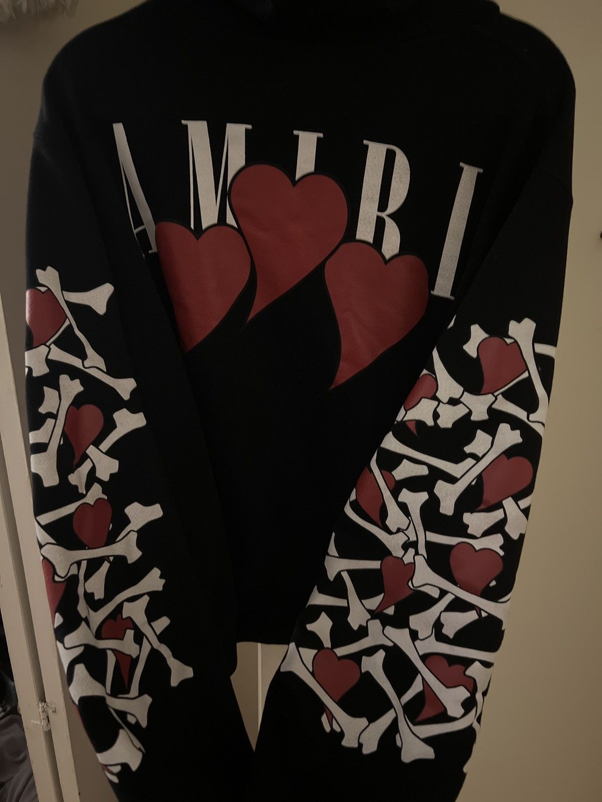 Amiri AMIRI 3 Hearts Bones Hoodie Size US L / EU 52-54 / 3 - 5 Thumbnail