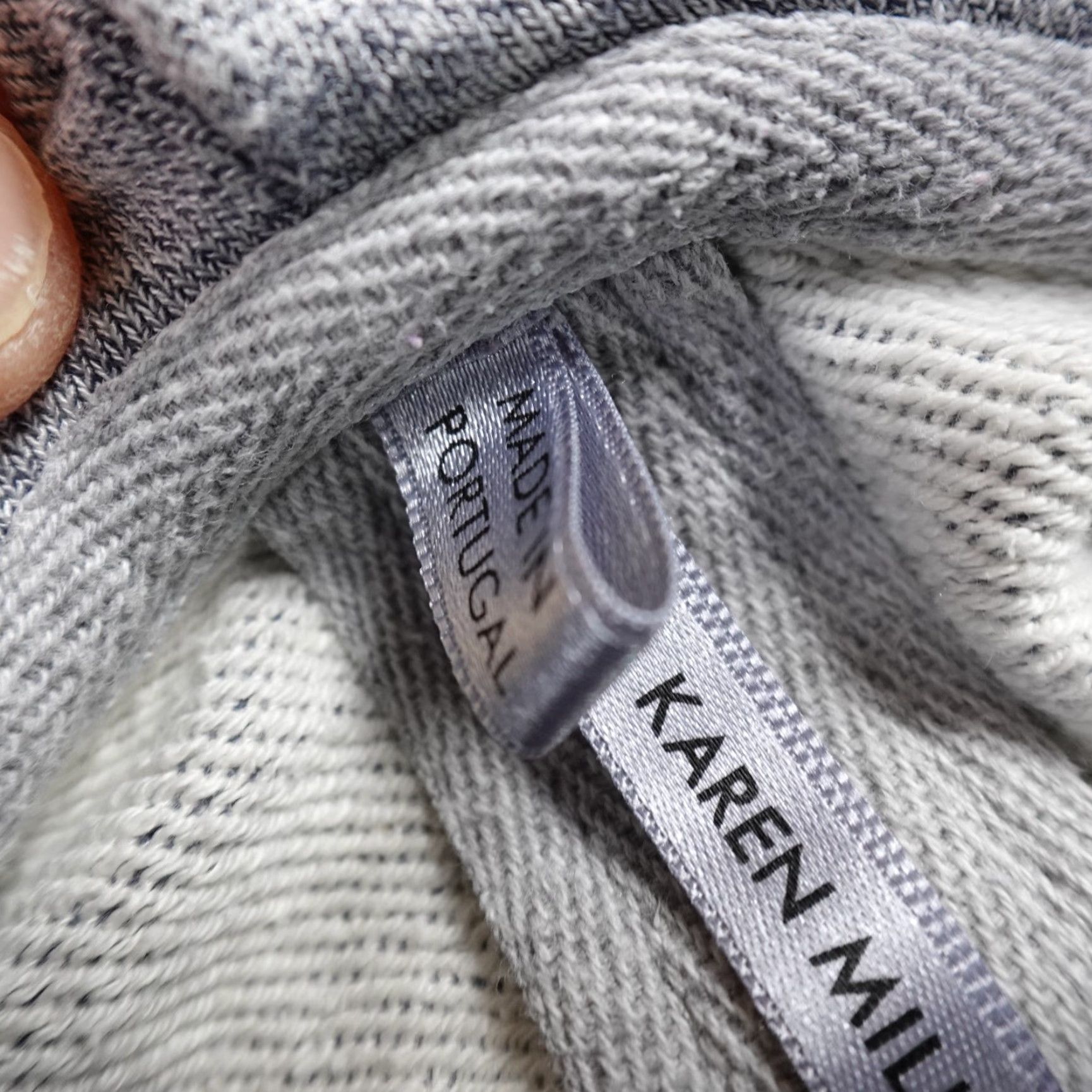 Karen Millen Karen Millen Sweater Womens 10 Gray Heather Zip Cowl Turtle Sweatshirt Jacket Shirt Size L / US 10 / IT 46 - 4 Thumbnail