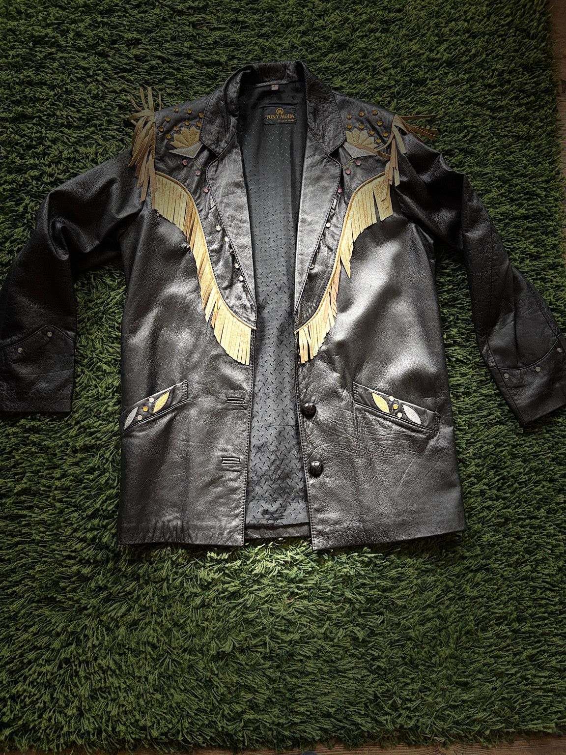 Other Tony Mora Vintage Western Fringe Leather Jacket - 1980s Size S / US 4 / IT 40 - 1 Thumbnail