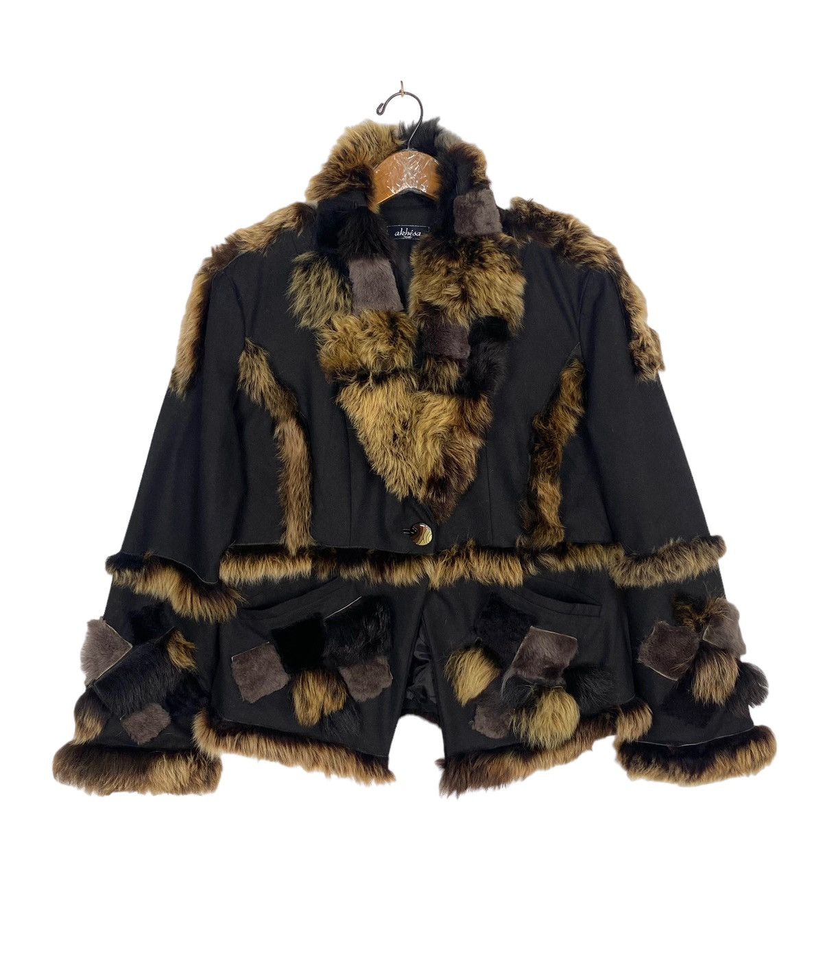 Vintage Rare‼️ Akhesa France Faux Fur Coat Made in Turkey Size M / US 6-8 / IT 42-44 - 1 Thumbnail