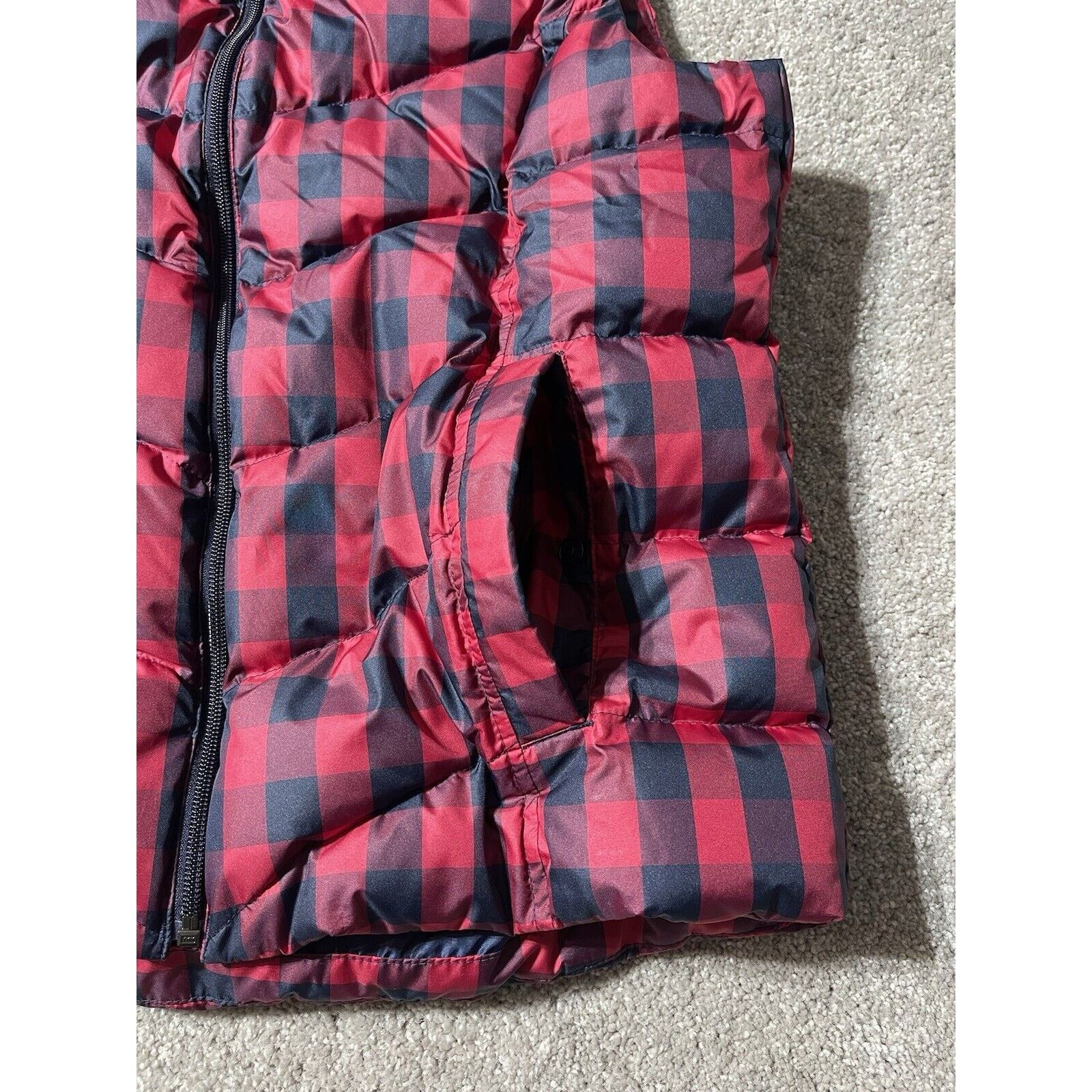 Lands' End Lands End Vest Women Med Plaid Puffer Down Red Buffalo Check Size M / US 6-8 / IT 42-44 - 4 Thumbnail