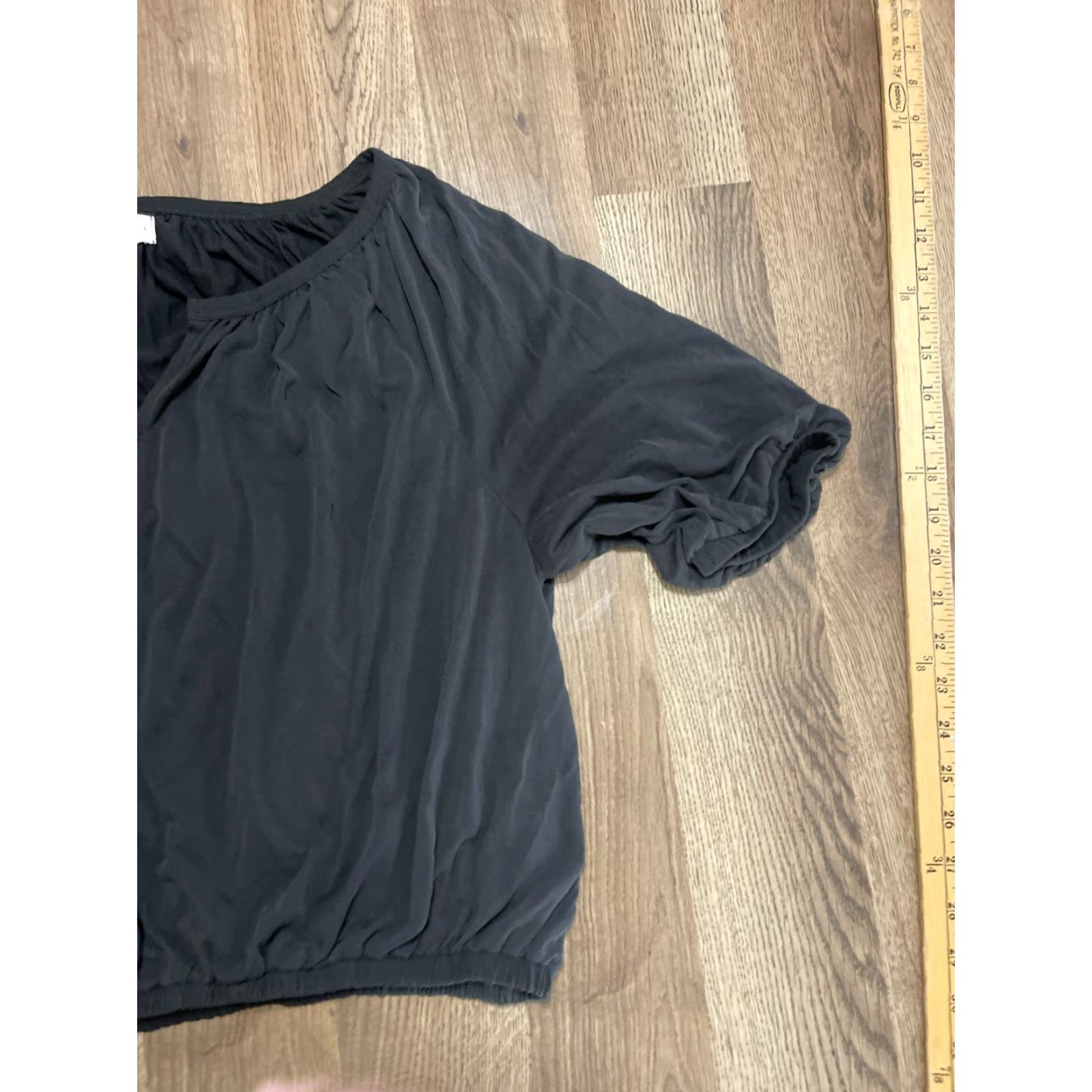 Lucky Brand Lucky Brand Shirt Women's Large Black V-Neck 3/4 Sleeve T-Shirt Casual Womens Size L / US 10 / IT 46 - 4 Thumbnail
