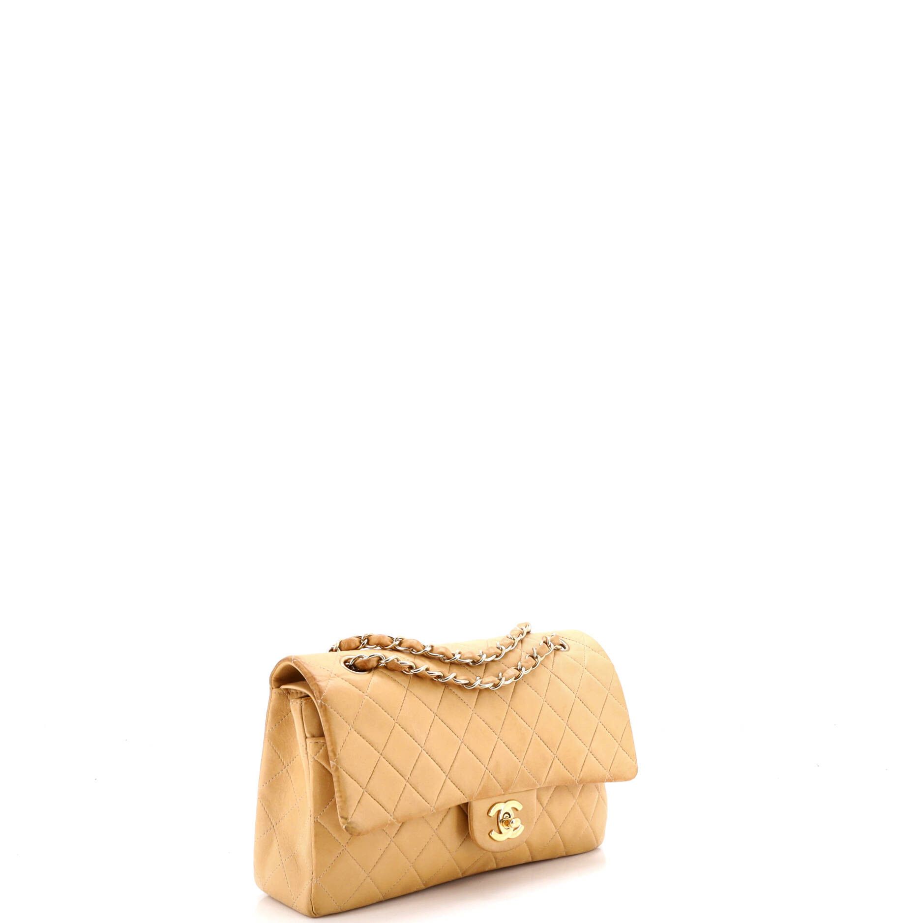 Chanel Vintage classic double flap bag quilted lambskin medium Size ONE SIZE - 1 Thumbnail