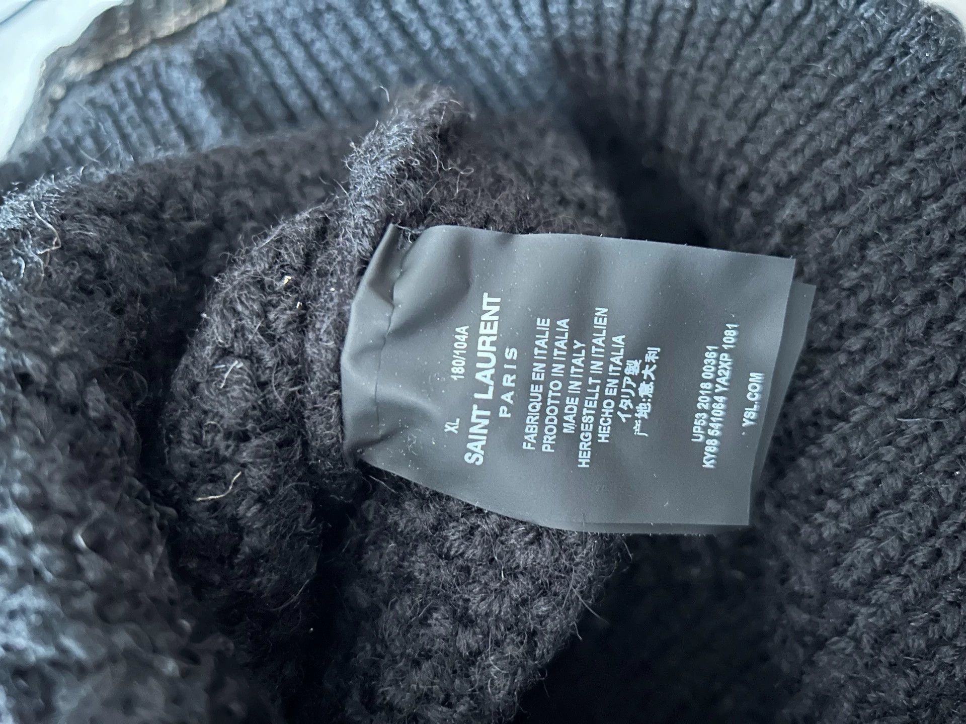 Saint Laurent Paris Saint Laurent Paris Black silver Fried Dough Twists rope sw Size US XL / EU 56 / 4 - 4 Thumbnail