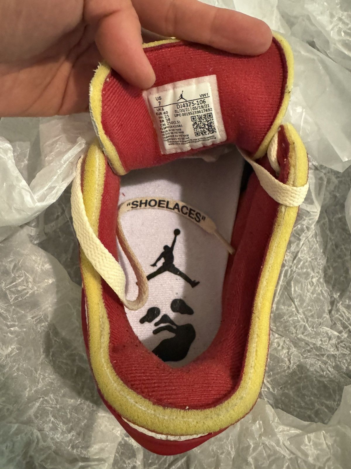 Jordan Brand × Off-White Off-White x Air Jordan 2 Retro Low SP 'White Varsity Size US 7 / EU 40 - 2 Thumbnail