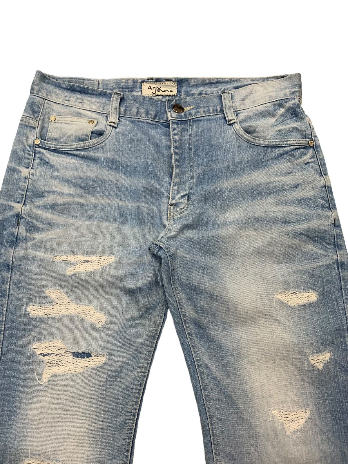 20471120 × If Six Was Nine × Japanese Brand Arix Constructed Distressed Denim Pants (AC13) Size US 34 / EU 50 - 6 Thumbnail