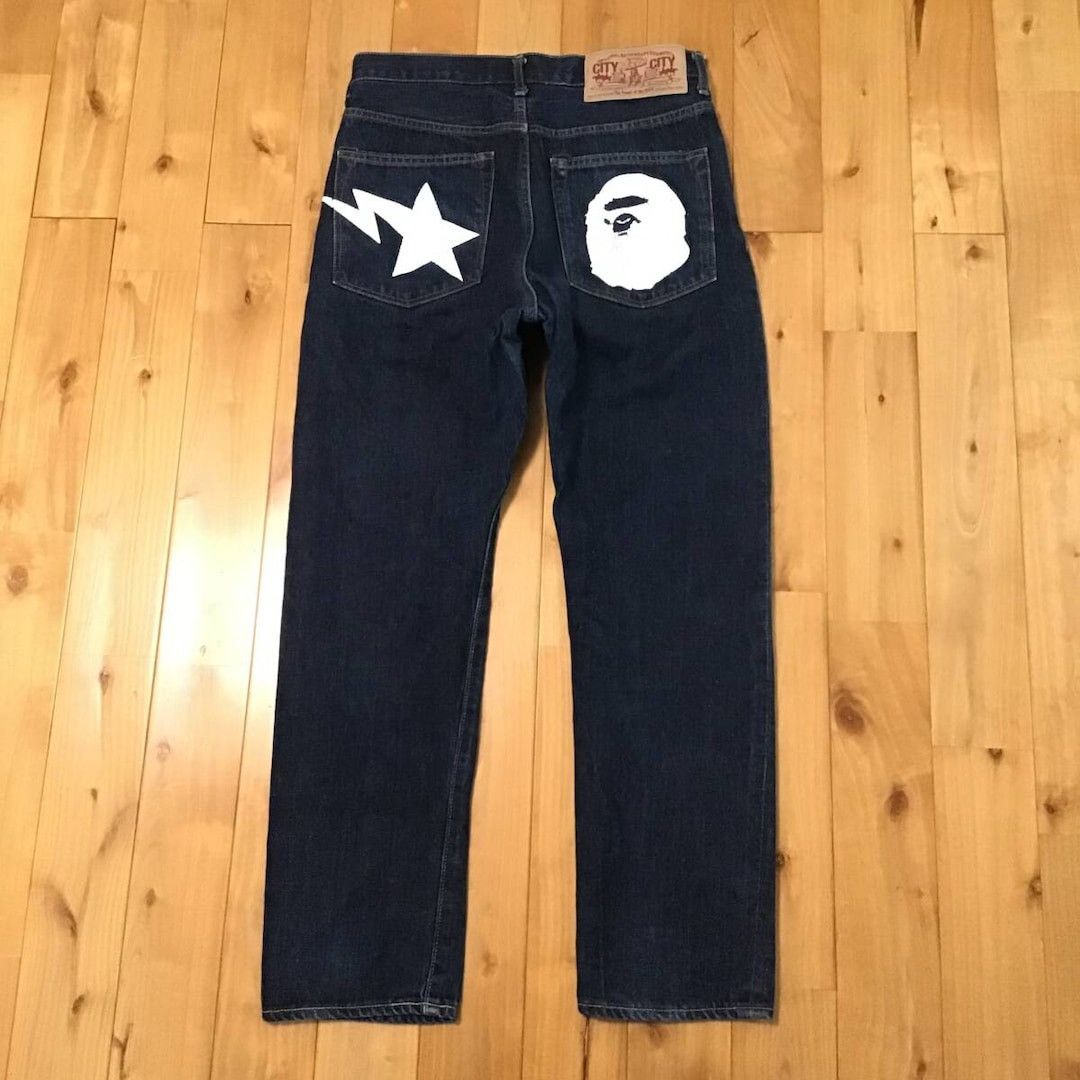 Bape BAPE STA APE HEAD Denim Pants a bathing ape star ★size S Size US 30 / EU 46 - 1 Thumbnail