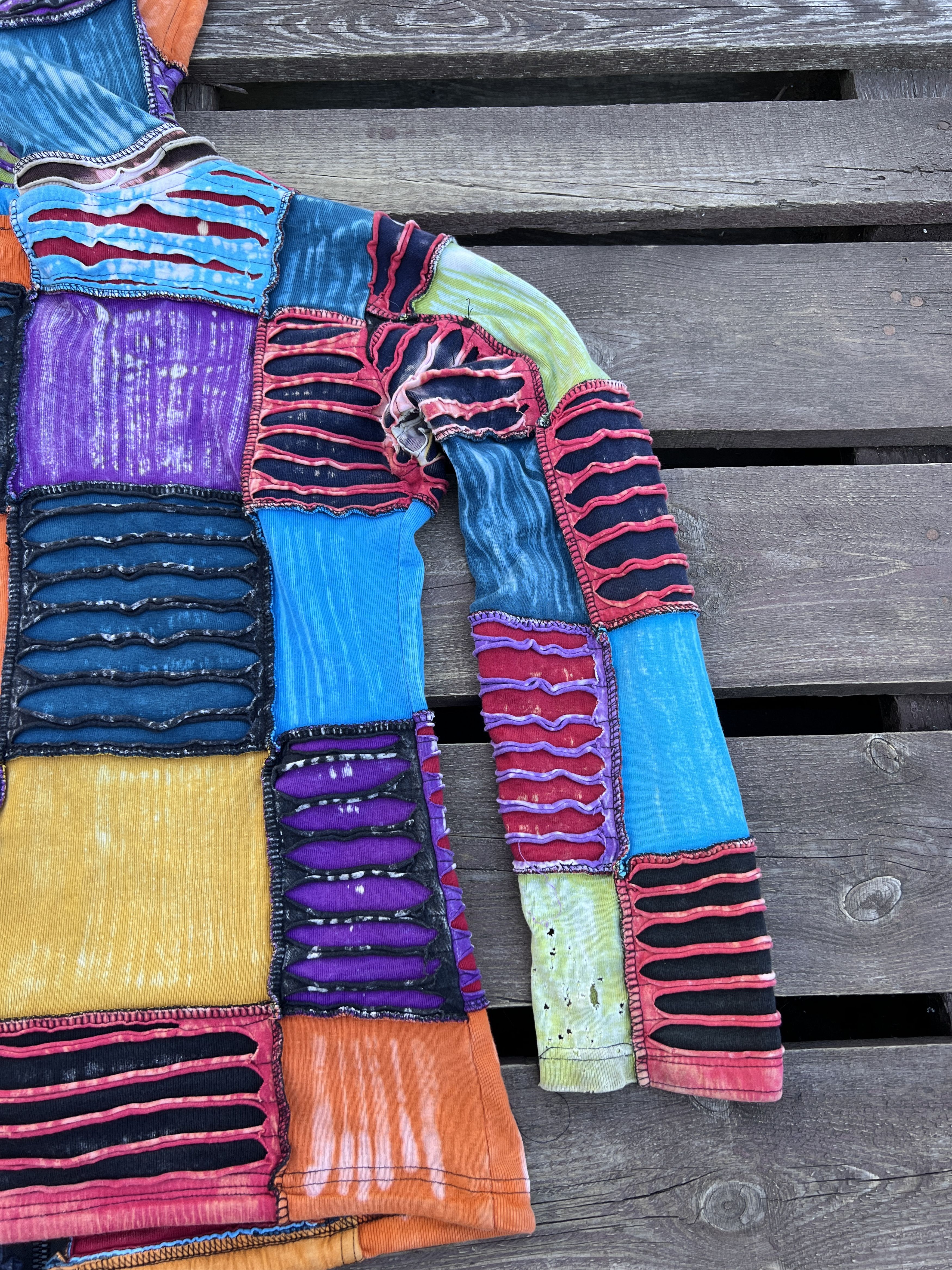 Vintage Avant Garde Y2K Nepal Patchwork Zip Up Elf Hoodie Vintage Size US M / EU 48-50 / 2 - 16 Thumbnail
