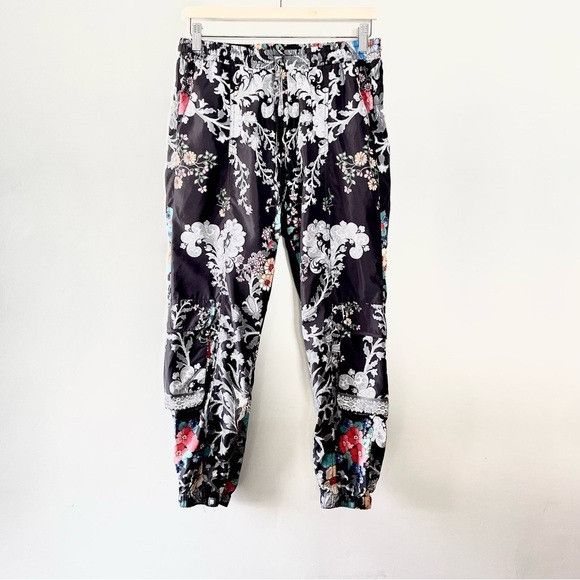 Johnny Was Vintage Johnny Was Cargo Joggers Drawstring Floral Pants Bla Size 28" / US 6 / IT 42 - 1 Thumbnail