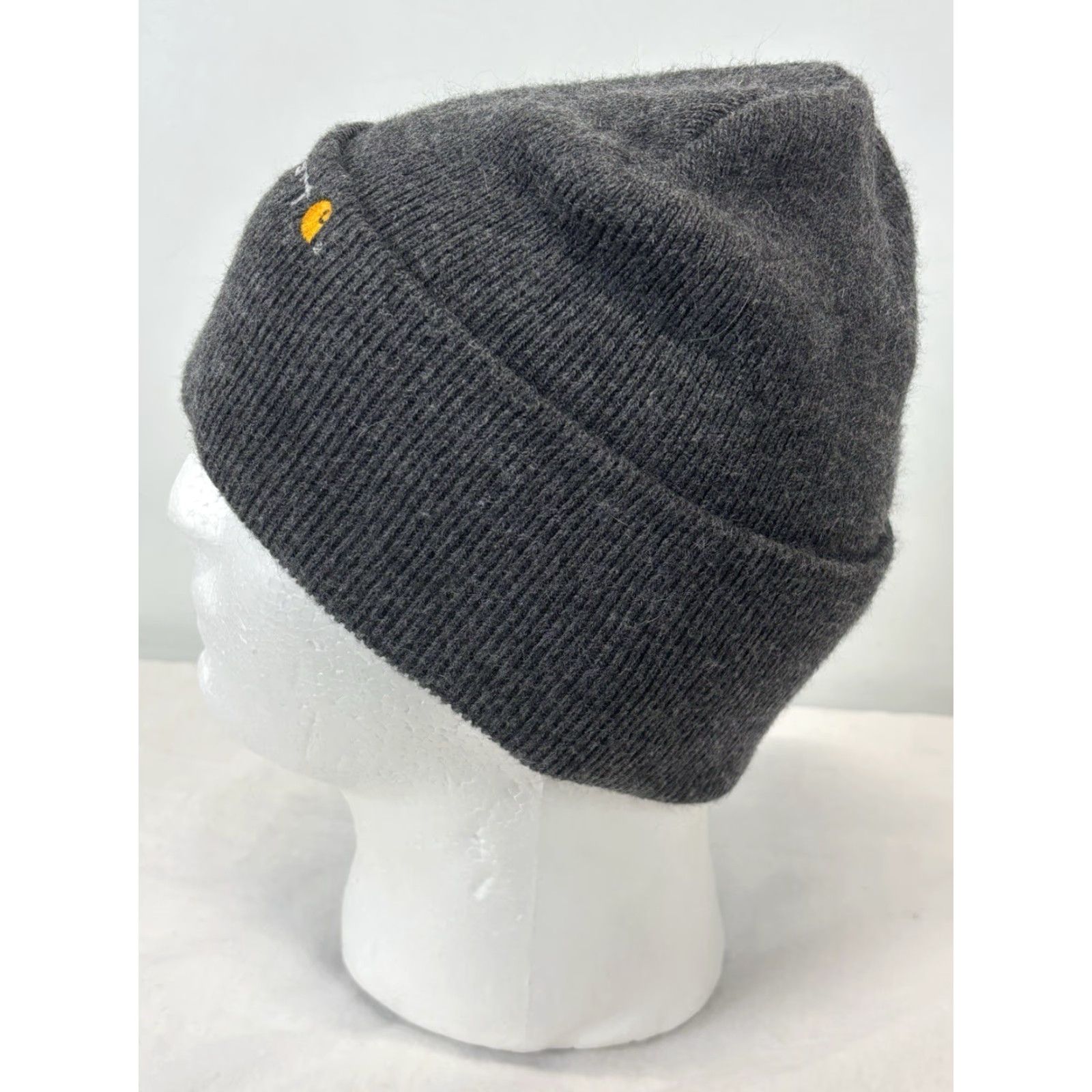 Carhartt VINTAGE Carhartt Beanie Hat Grey Made In USA OSFA Unisex Adults One Size Knit No Visor US A USA theme Solid Size ONE SIZE - 3 Thumbnail