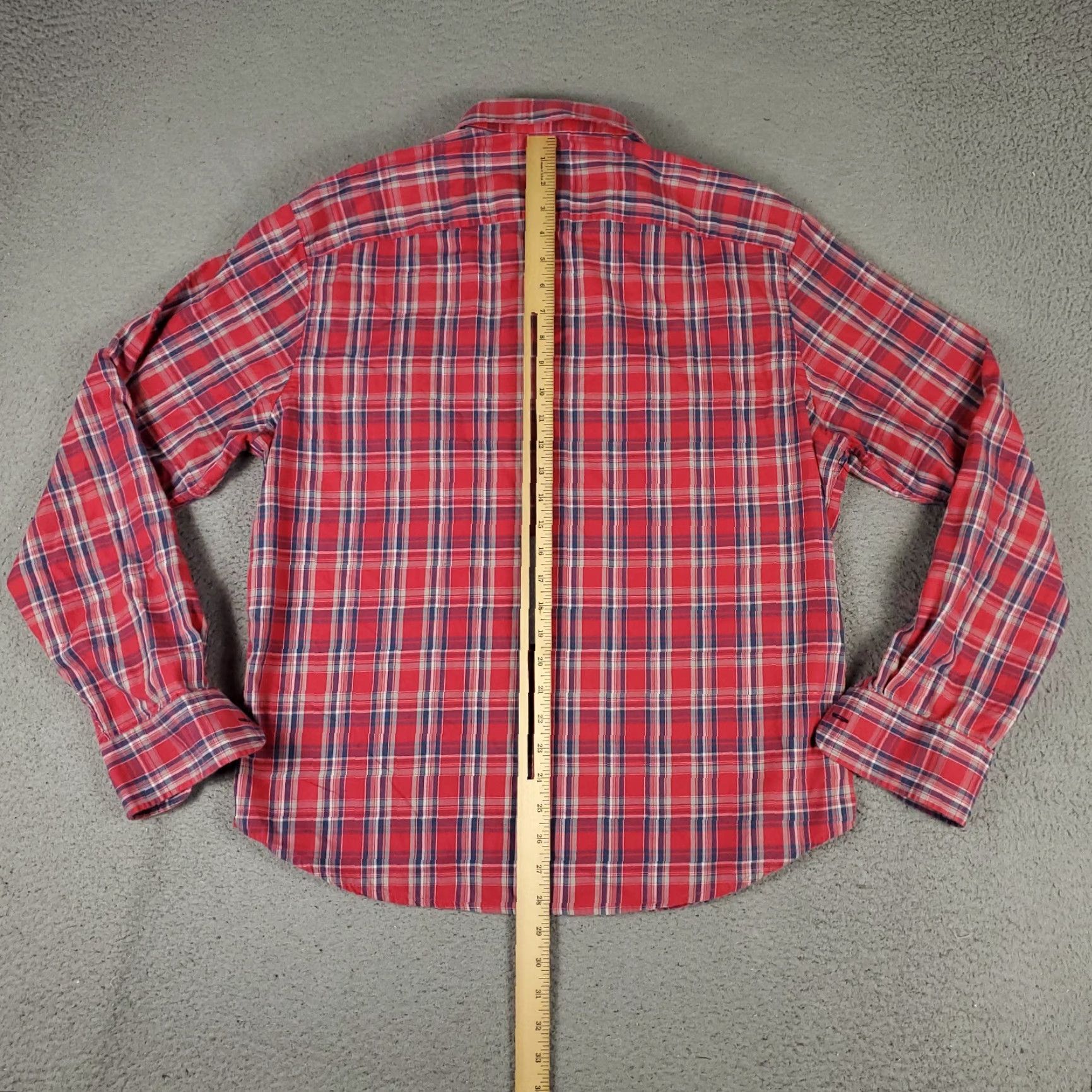 UNTUCKit VINTAGE UNTUCKit Shirt Mens Size XL Red Plaid Long Sleeve Casual Button Up Size US XL / EU 56 / 4 - 3 Thumbnail