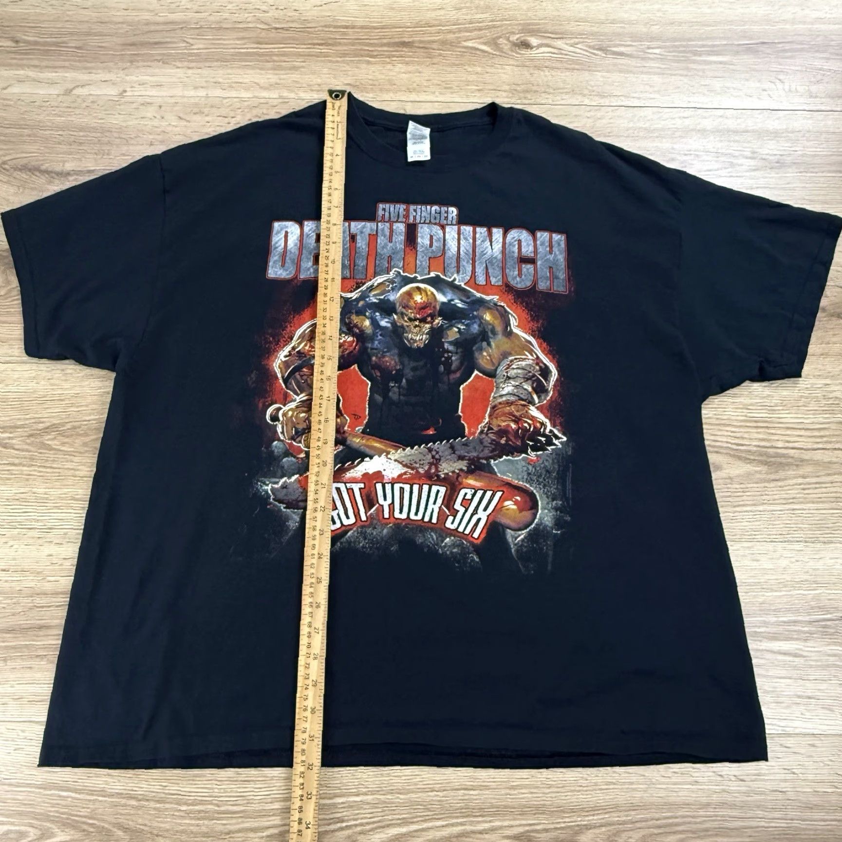 Vintage Five Finger Death Punch Shirt Adult 3XL Black Got Your Six Tour Heavy Metal Mens Size US XXL / EU 58 / 5 - 5 Thumbnail