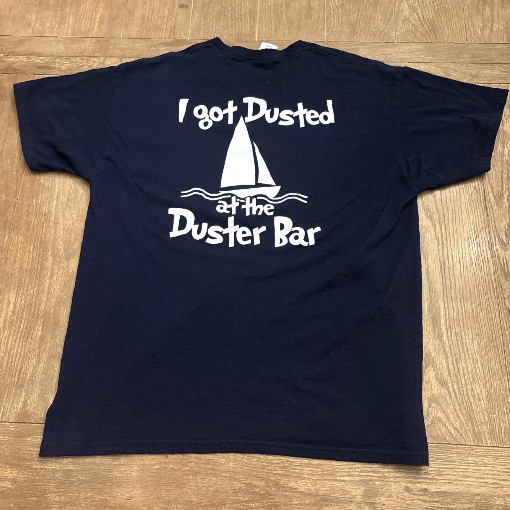 Jerzees VINTAGE Jerzees T-Shirt Blue I Got Dusted At The Duster Bar Pocono Pines Pennsylvania Sz XL Mens Size US XL / EU 56 / 4 - 4 Thumbnail