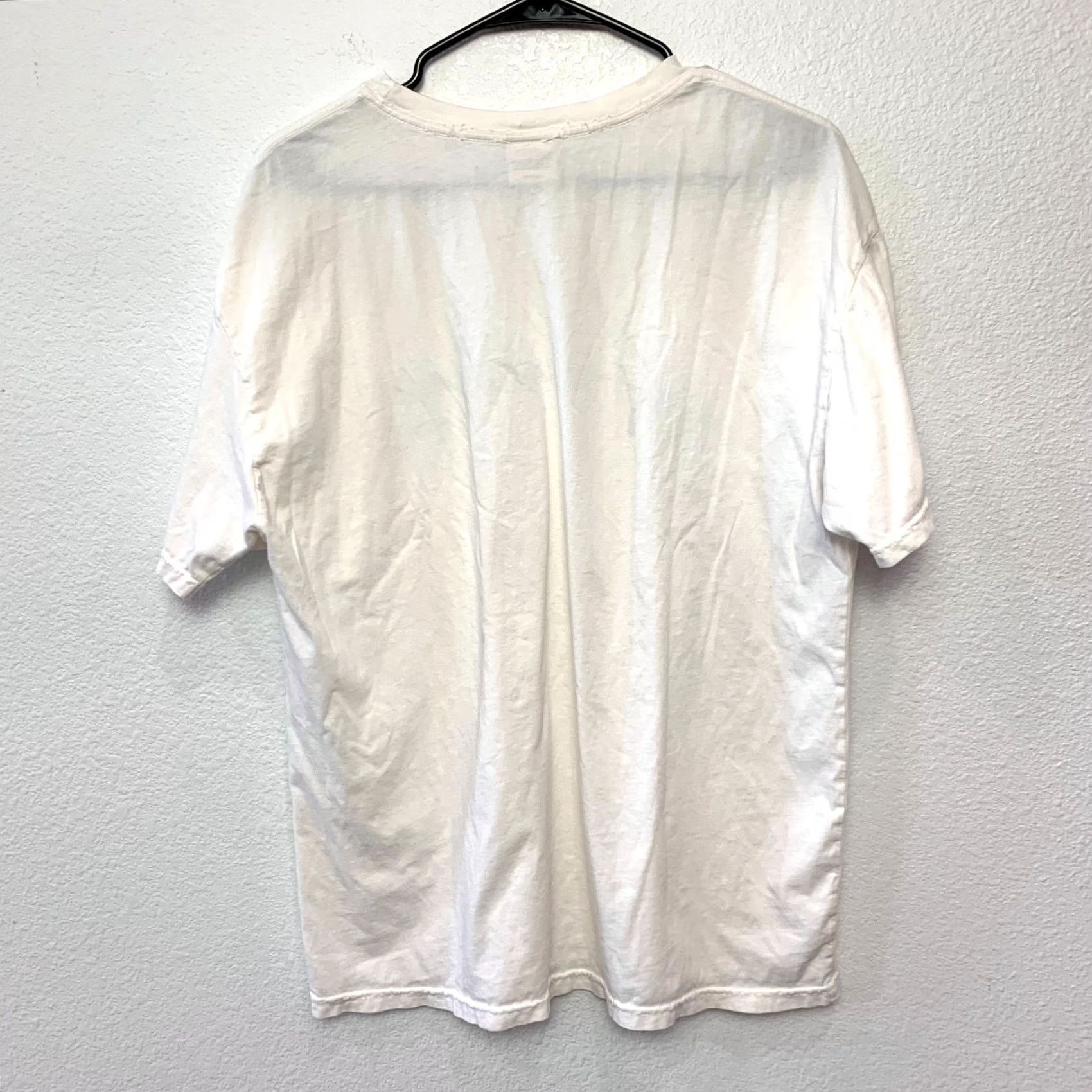 Vintage Oat Collective America Est. 1776 White Black Tee T-Shirt Womens Large Size L / US 10 / IT 46 - 6 Thumbnail