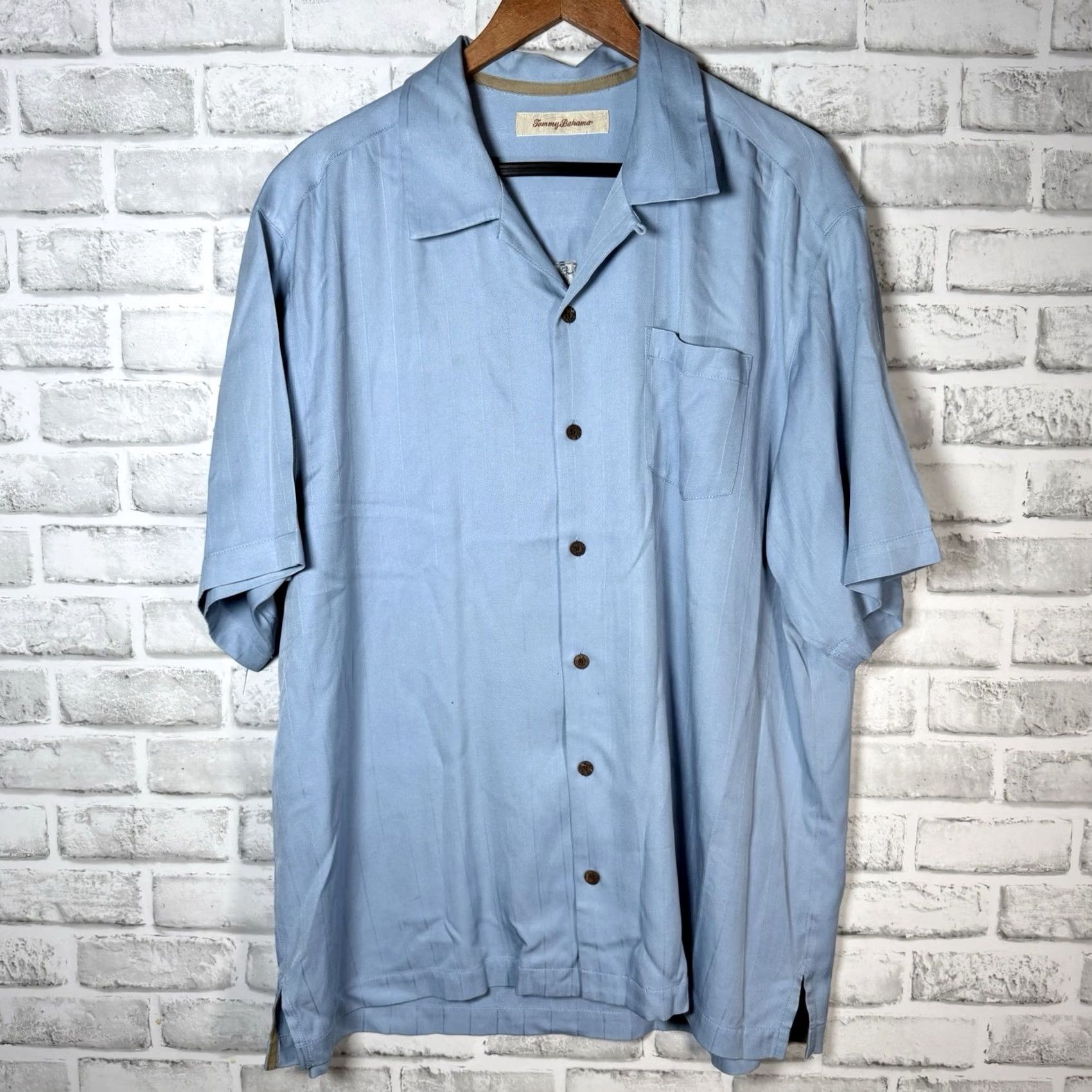 Tommy Bahama Tommy Bahama Silk Blue Hawaiian Style Shirt Mens XL Short Sleeve Button-Up Size US XL / EU 56 / 4 - 2 Thumbnail