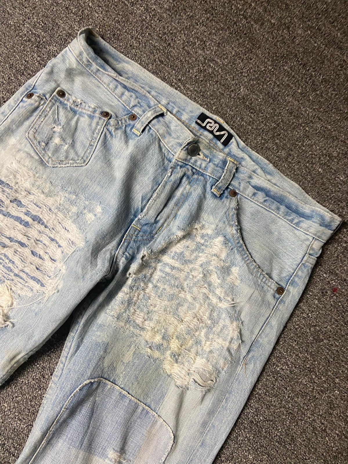 Japanese Brand RNA Brand Punk Distressed Denim Ripped Jeans (165) Size US 33 - 13 Thumbnail