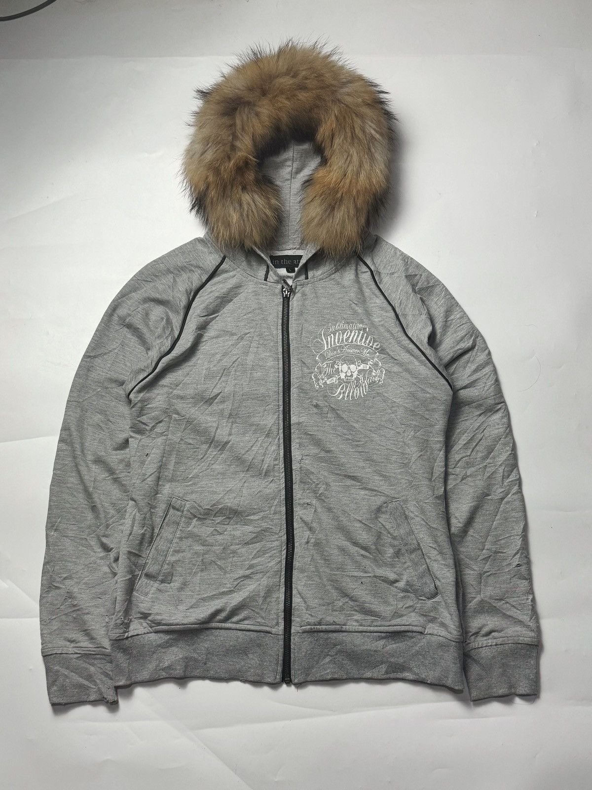 Hysteric Glamour × If Six Was Nine × Japanese Brand Fur Hoodie In The Attic Skulls Distressed Size US M / EU 48-50 / 2 - 2 Thumbnail