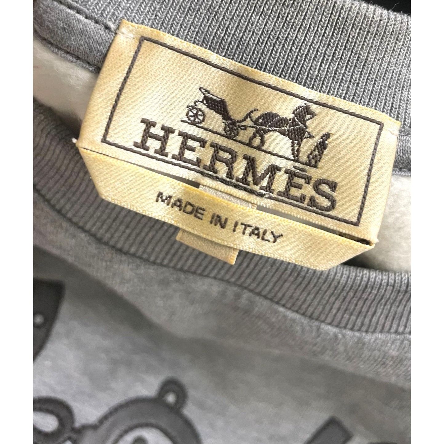 Hermes Hermes Gray Crewneck Sweatshirt W/ Black Robot Horseshoe Gra Size US M / EU 48-50 / 2 - 5 Thumbnail