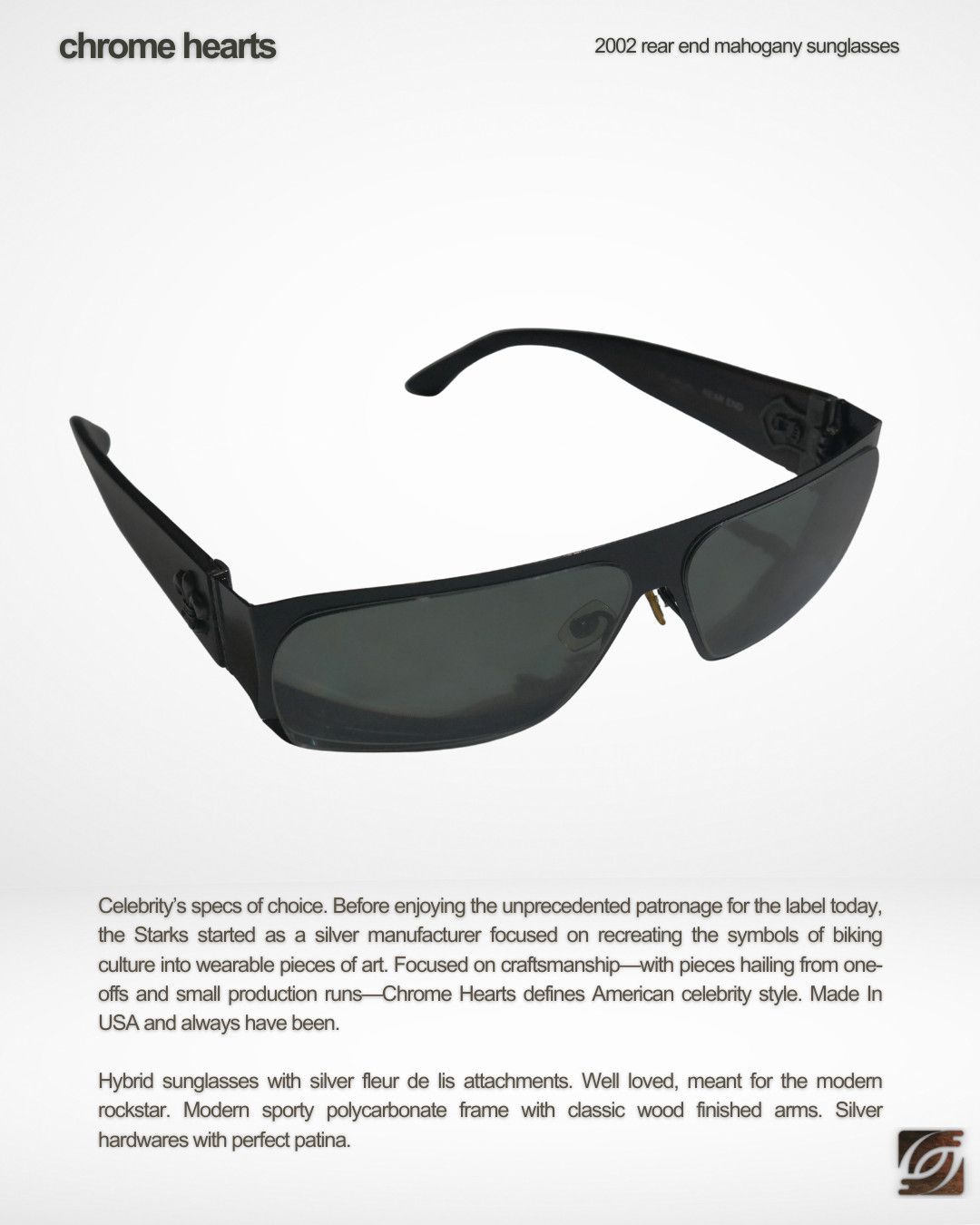 Chrome Hearts 2002 REAR END Mahogany Sunglasses Size ONE SIZE - 1 Thumbnail