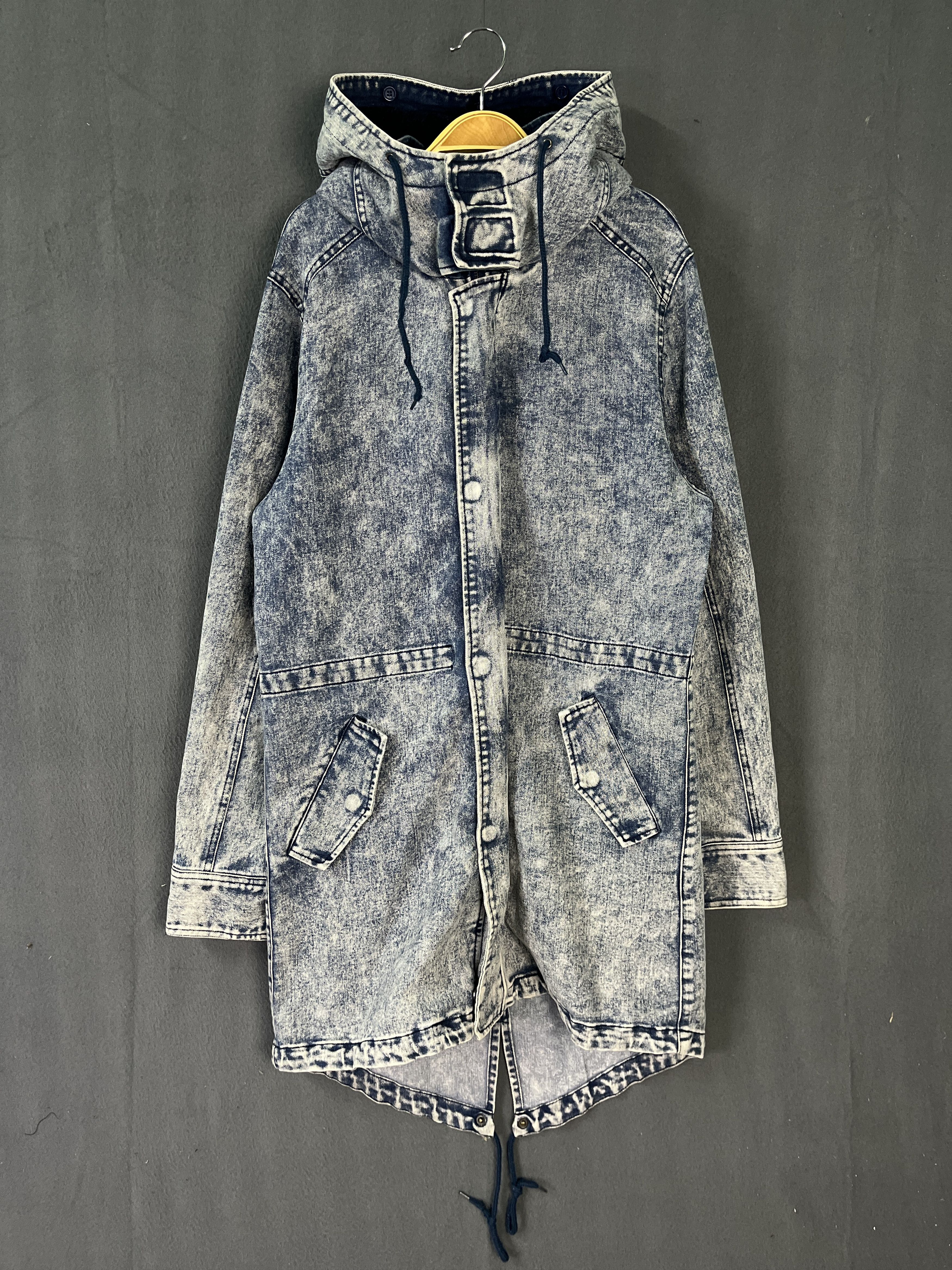 In The Attic In The Attic Stone Washed Denim Fishtail Parka Jacket Size US M / EU 48-50 / 2 - 6 Thumbnail