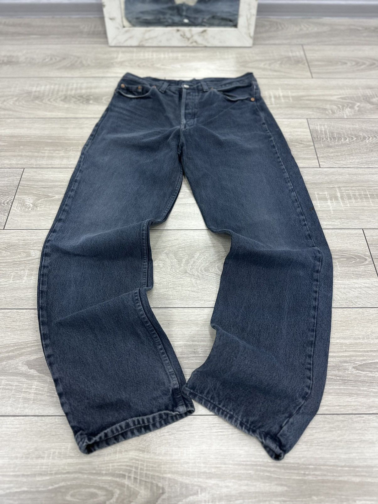 Levis 501 Black Faded Vintage Made in USA Jeans
