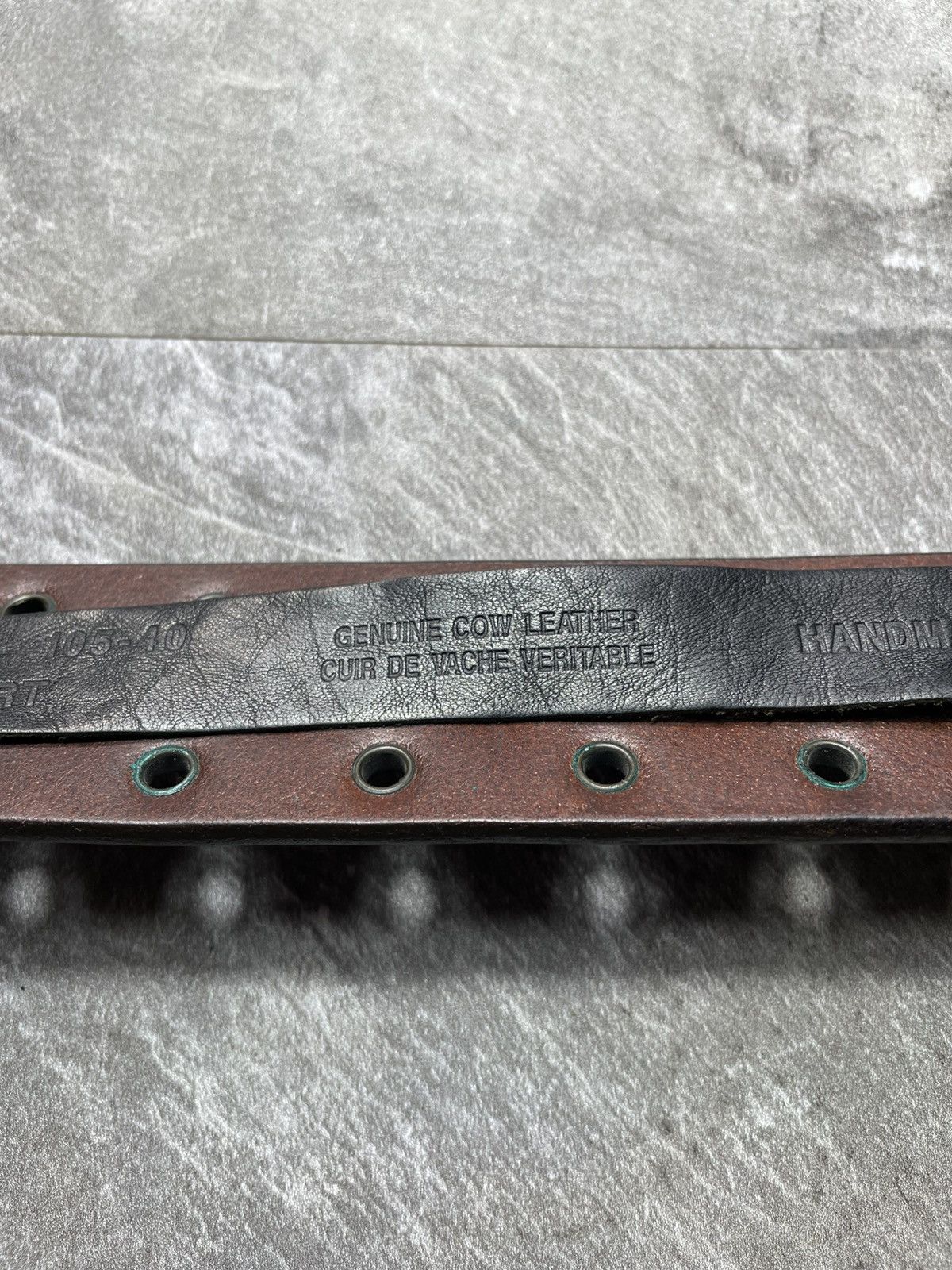 Hugo Boss Hugo Boss Gilbert Grommet Eyelet Leather Belt Made In Italy Size ONE SIZE - 7 Thumbnail