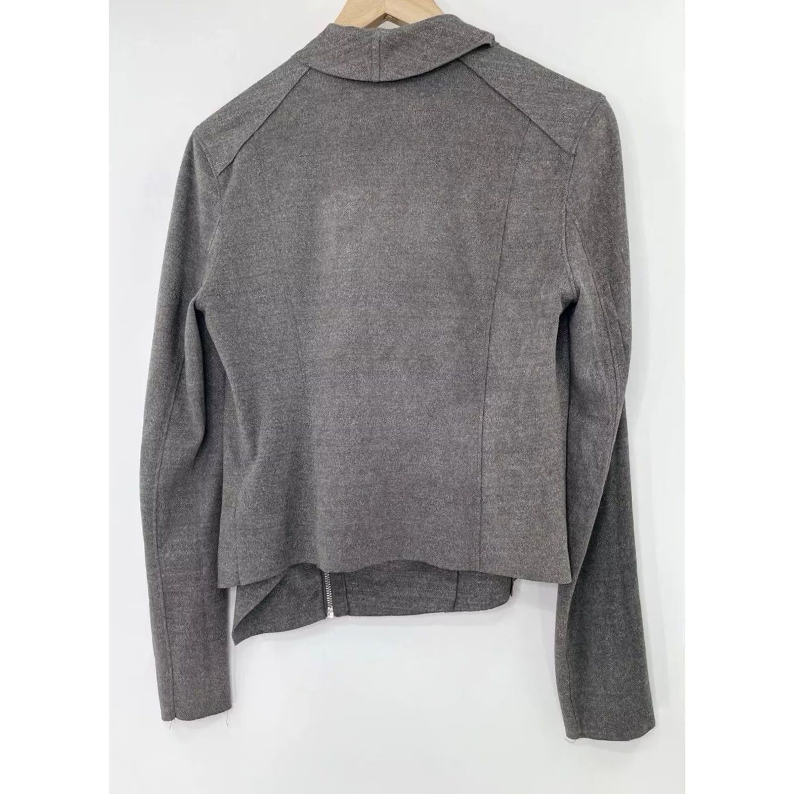 Vintage BLANKNYC Gray Faux Suede Moto Wrap Jacket XS Preppy Biker Women’s Size XS / US 0-2 / IT 36-38 - 6 Thumbnail