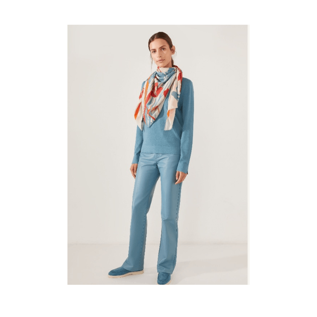 Loro Piana o1srvl11e1224 Neo Piuma Crewneck Sweater in Blue Size L / US 10 / IT 46 - 3 Thumbnail