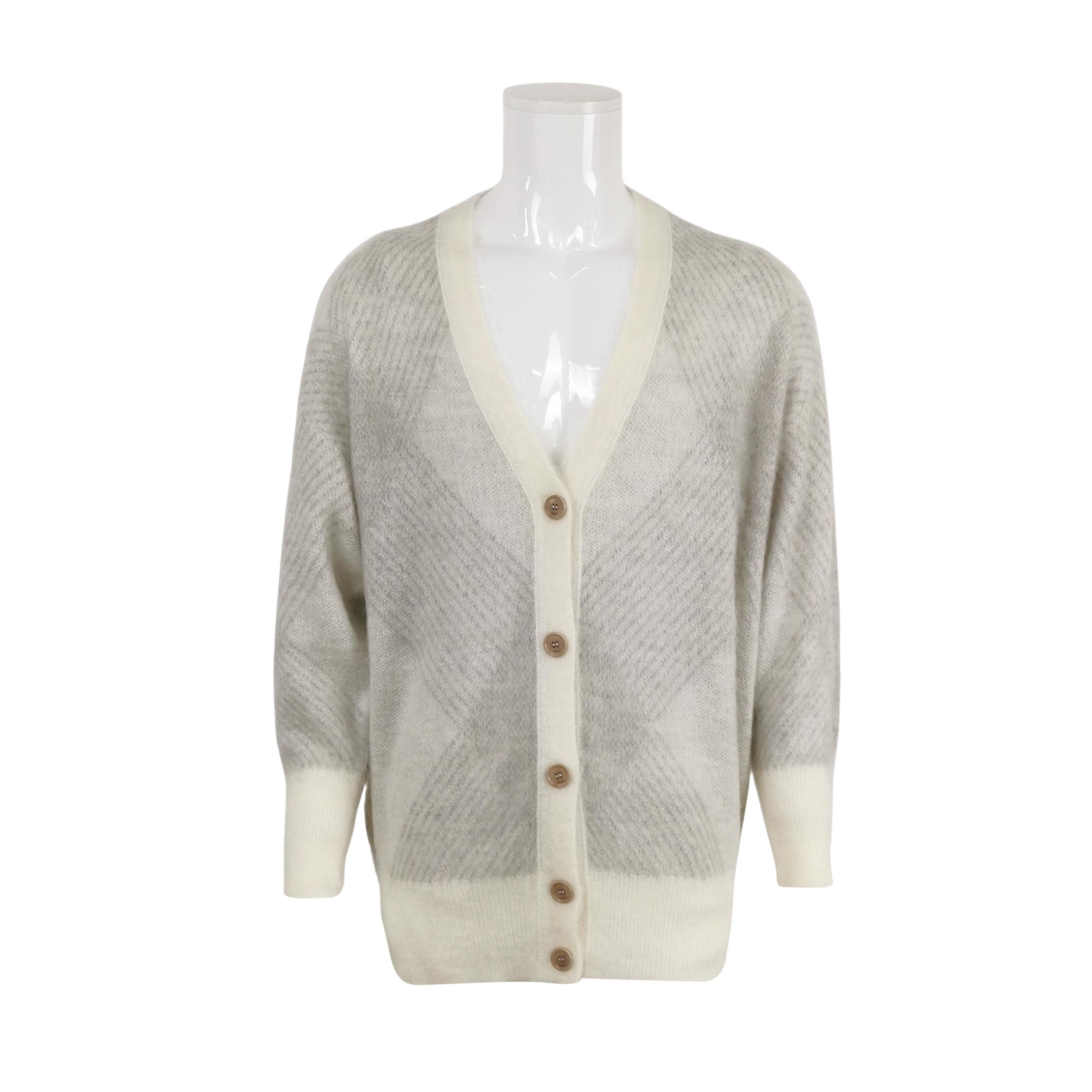 Hugo Boss Hugo Boss Mohair Blend Patterned Cardigan Size S Size US S / EU 44-46 / 1 - 1 Thumbnail