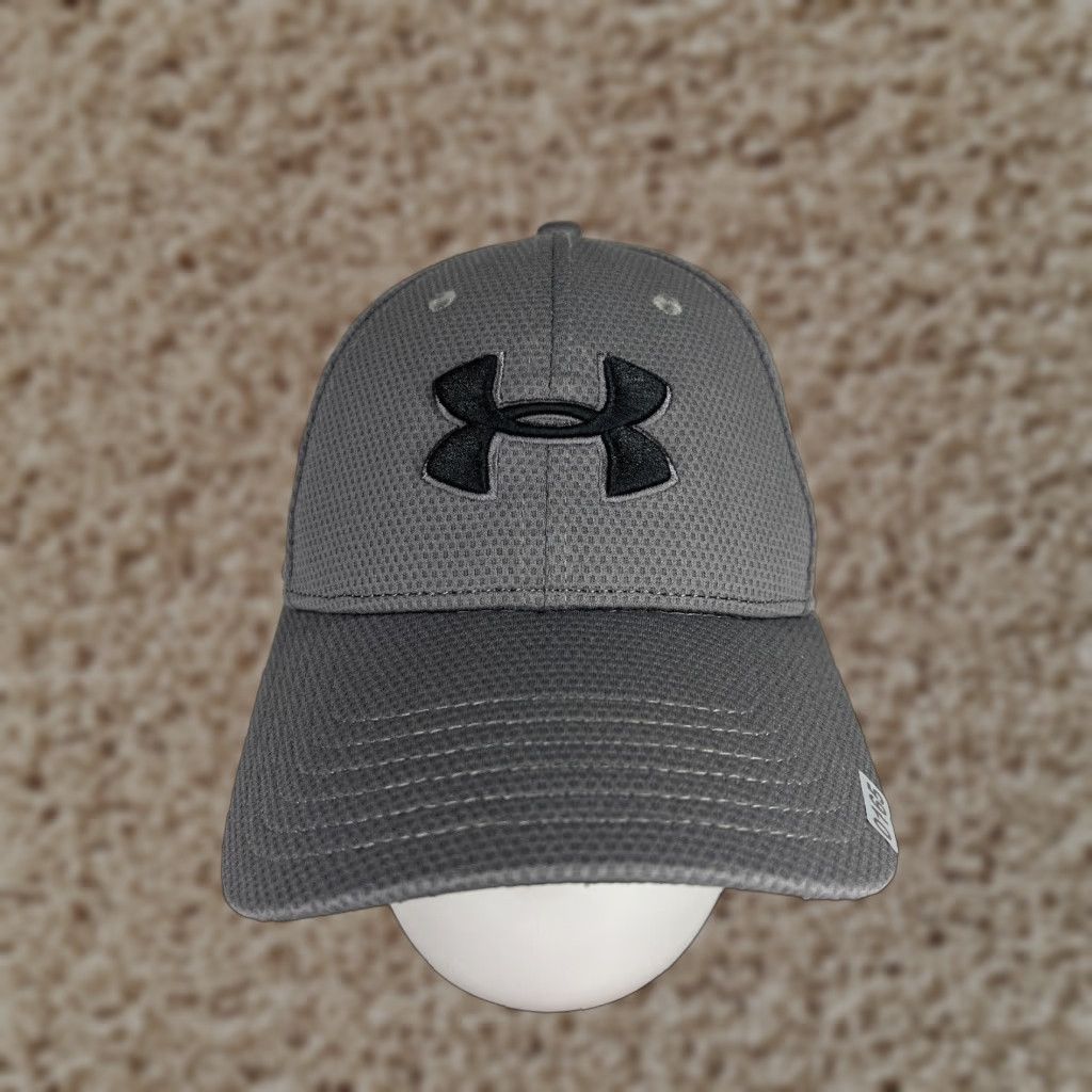 Under Armour Under Armour Hat Cap Fitted Adult Large Gray Logo Classic Fit Polyester Baseball Cap Mens Size ONE SIZE - 1 Thumbnail