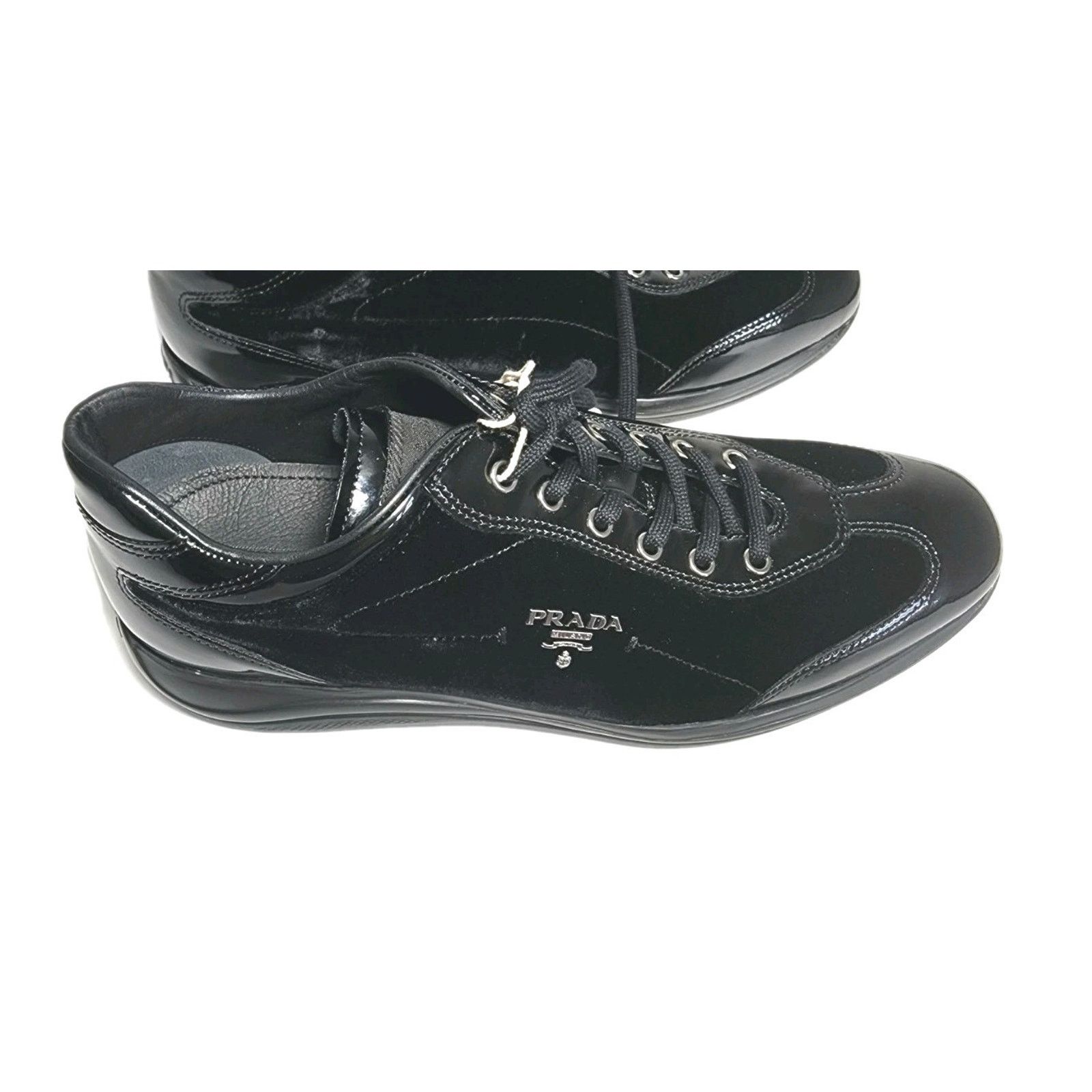 Prada Prada Sports Black Patent Leather And Velvet Top Size US9 Size US 9 / IT 39 - 7 Thumbnail