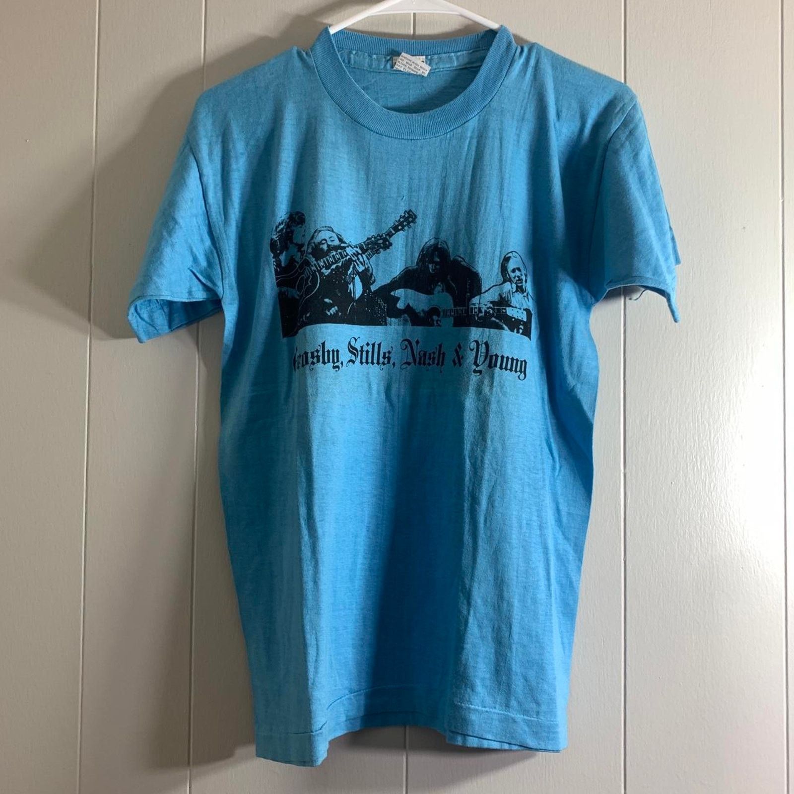Vintage 70’s CROSBY STILLS NASH & YOUNG single stitch tee shirt M Size US M / EU 48-50 / 2 - 2 Thumbnail
