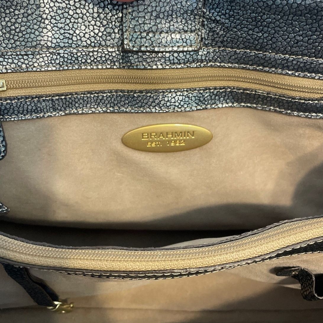BRAHMIN Brahmin Vintage Melbourne Leather Shoulder Bag Croc Embossed Size ONE SIZE - 7 Thumbnail