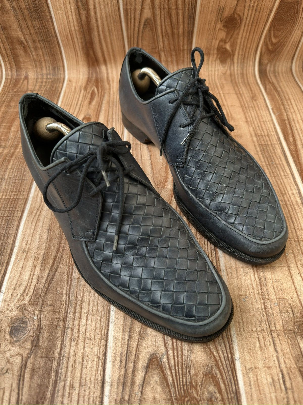 Bottega Veneta Bottega Veneta Intrecciato Weave Leather Derby Size US 10 / EU 43 - 10 Thumbnail