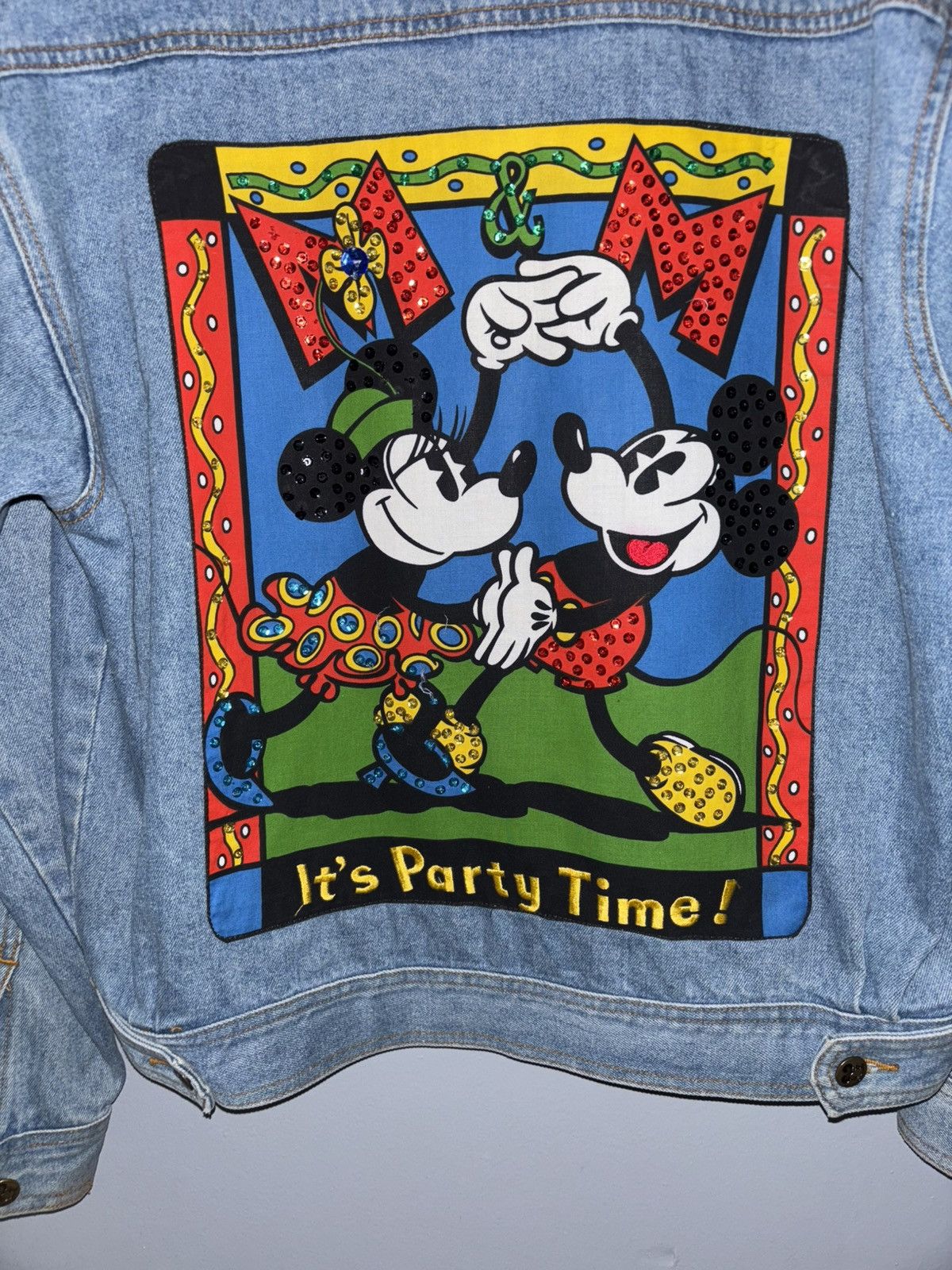 Mickey Mouse Vintage Mickey And Minnie denim jacket Size M / US 6-8 / IT 42-44 - 5 Thumbnail