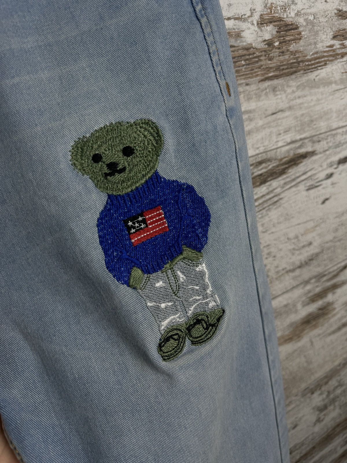 Vintage Mens Vintage Polo Bear Ralph Lauren jeans pants denim logo Size US 32 / EU 48 - 8 Thumbnail