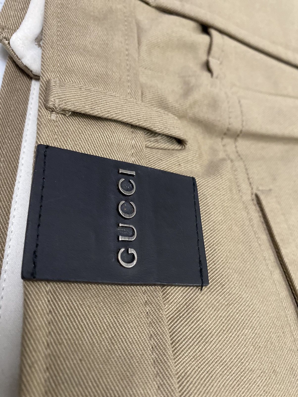 Gucci Gucci 🇮🇹 brown metal leather logo drill pants 36 Vintage NW Size US 36 / EU 52 - 10 Thumbnail