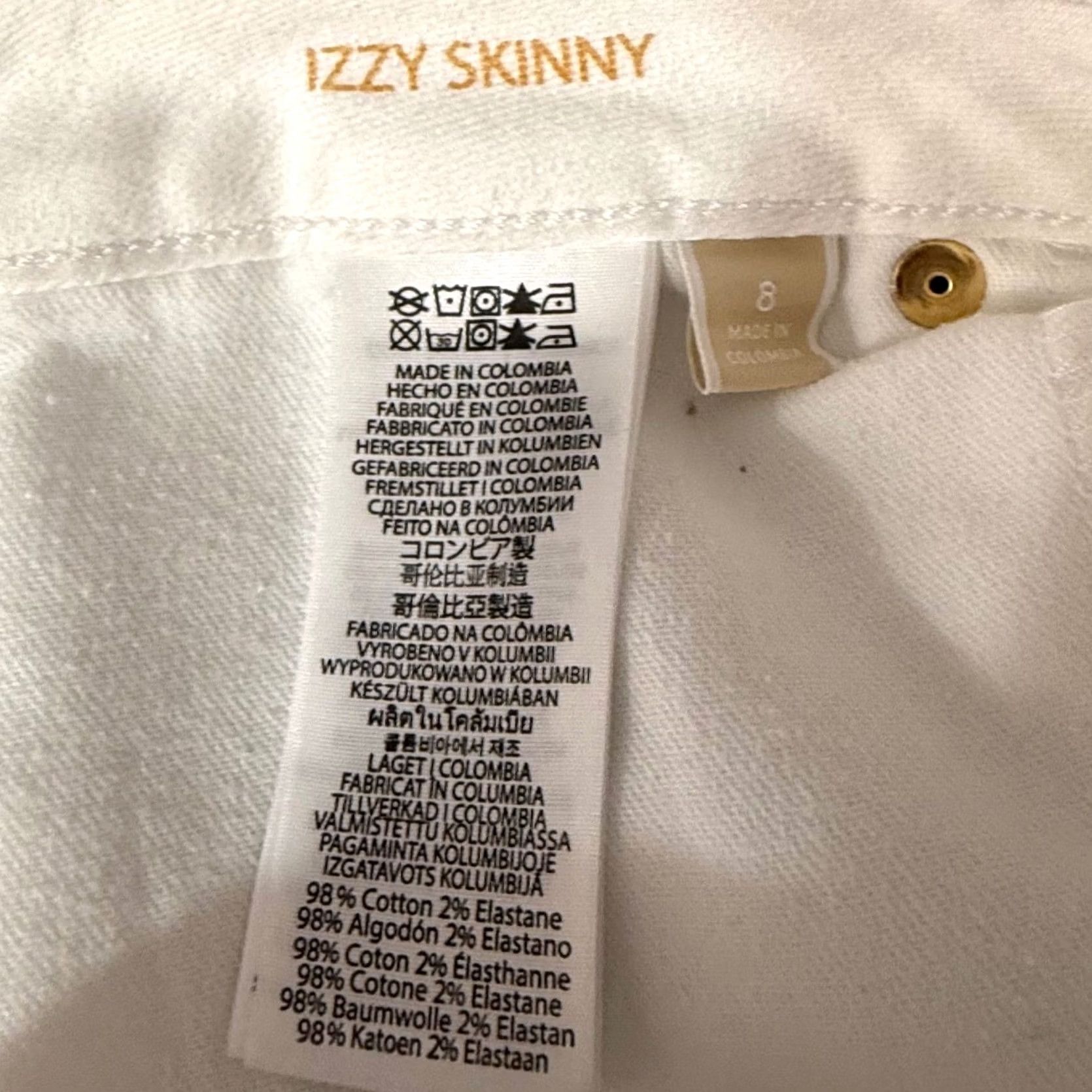 Michael Kors Michael Kors Izzy Skinny Jeans 8 White Gold Hardware Designer JS69CCYTK6 Coastal Size 30" / US 8 / IT 44 - 7 Thumbnail