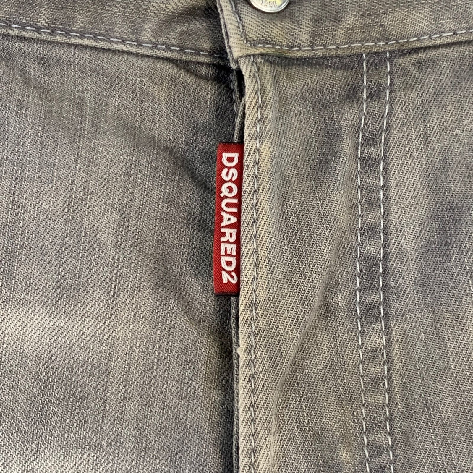 Dsquared2 DSQUARED2 Distressed Cotton Straight Button Jeans Size US 32 / EU 48 - 2 Thumbnail