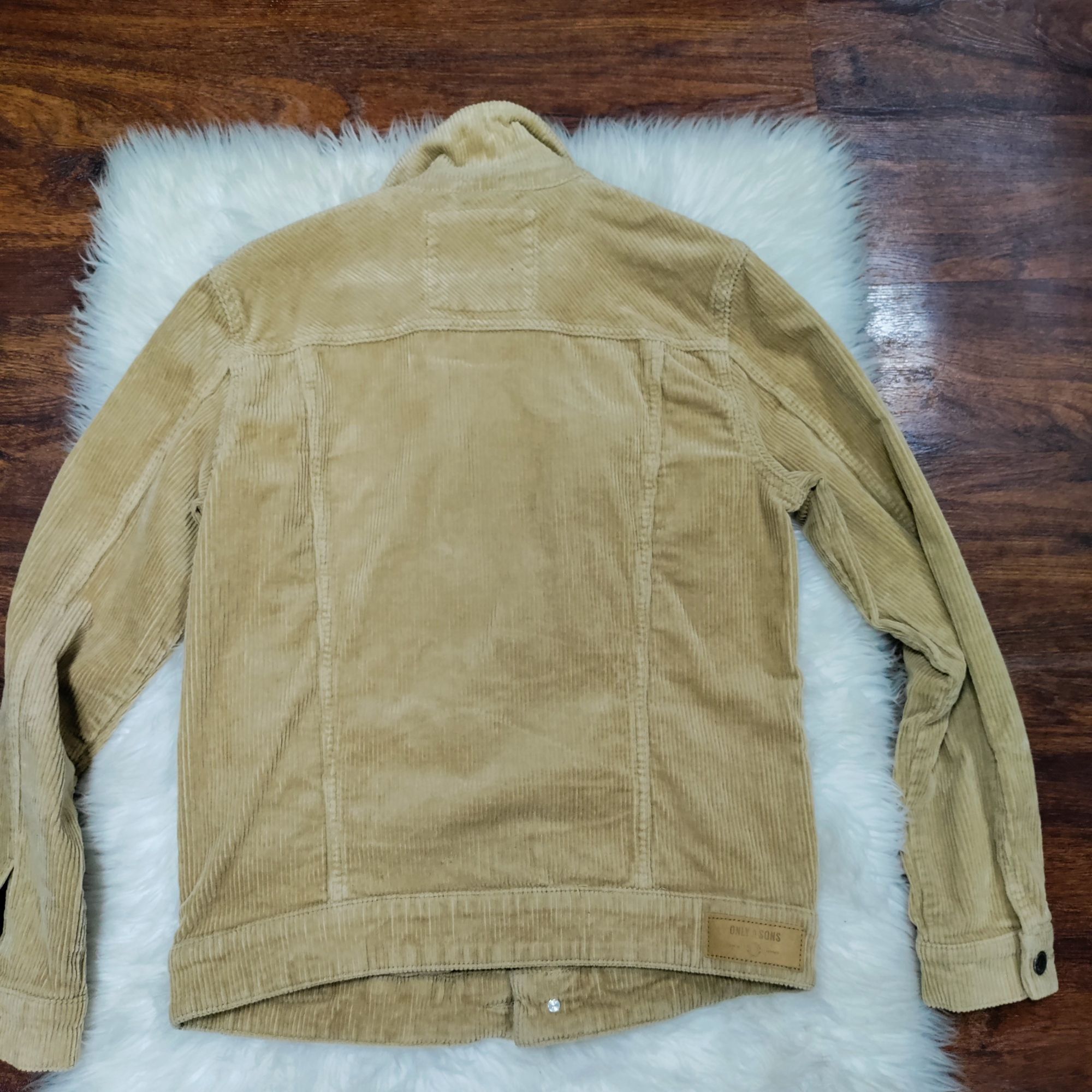 ONLY & SONS Only & Sons Cotton Blend Button-Front Mens S Long Sleeve Cor Size US S / EU 44-46 / 1 - 2 Thumbnail