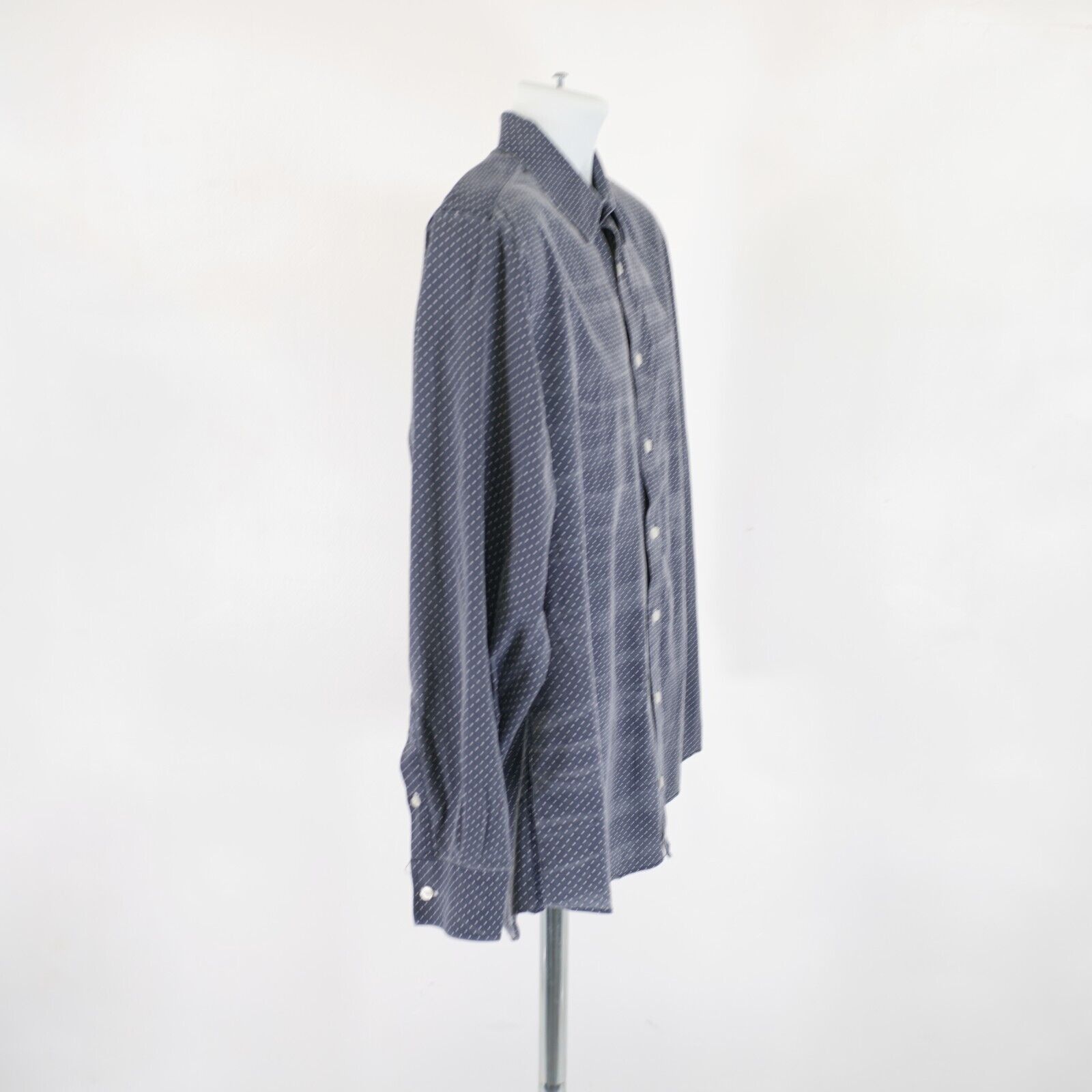 Designer DAMAGED Nick Graham Stretch Modern Fit Blue Polka Dot Large Size US L / EU 52-54 / 3 - 7 Thumbnail